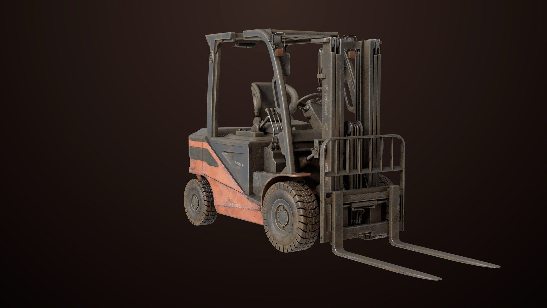  Dusty Forklift Trucks All PBR Unity UE Textures 3D Model Collection_15