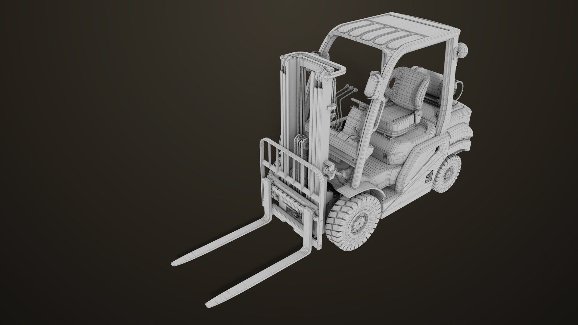  Dusty Forklift Trucks All PBR Unity UE Textures 3D Model Collection_39