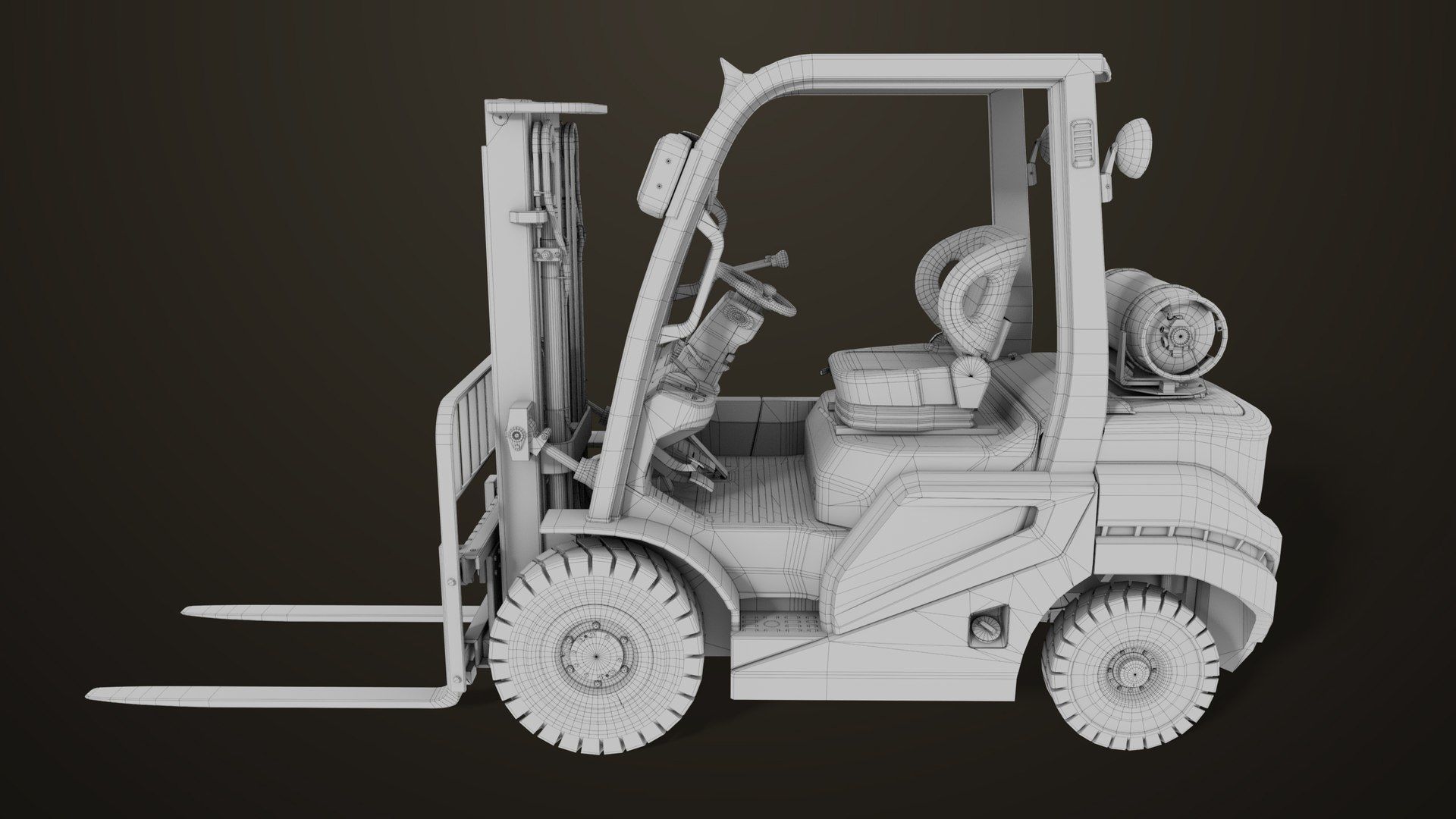  Dusty Forklift Trucks All PBR Unity UE Textures 3D Model Collection_38