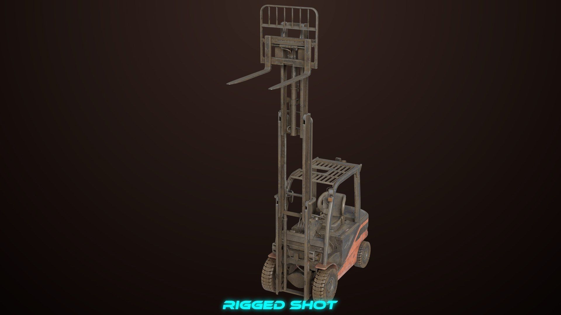  Dusty Forklift Trucks All PBR Unity UE Textures 3D Model Collection_9