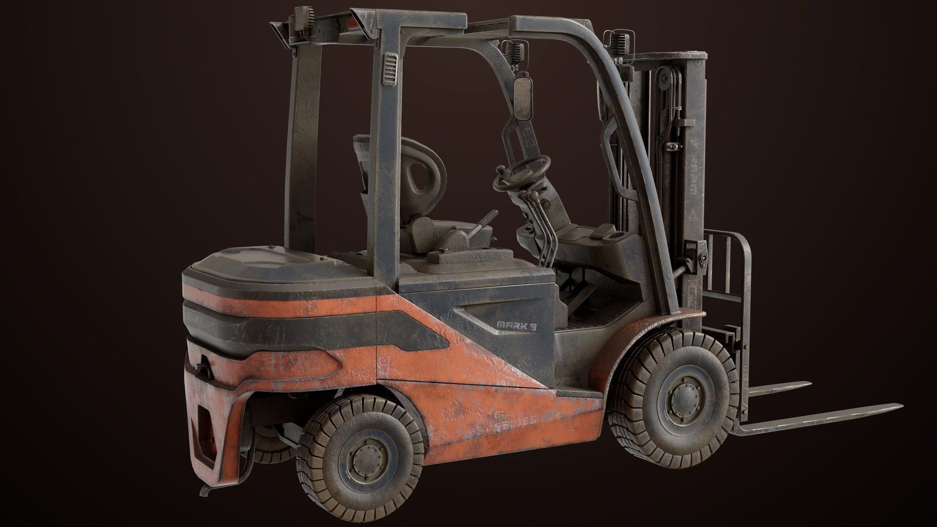  Dusty Forklift Trucks All PBR Unity UE Textures 3D Model Collection_14