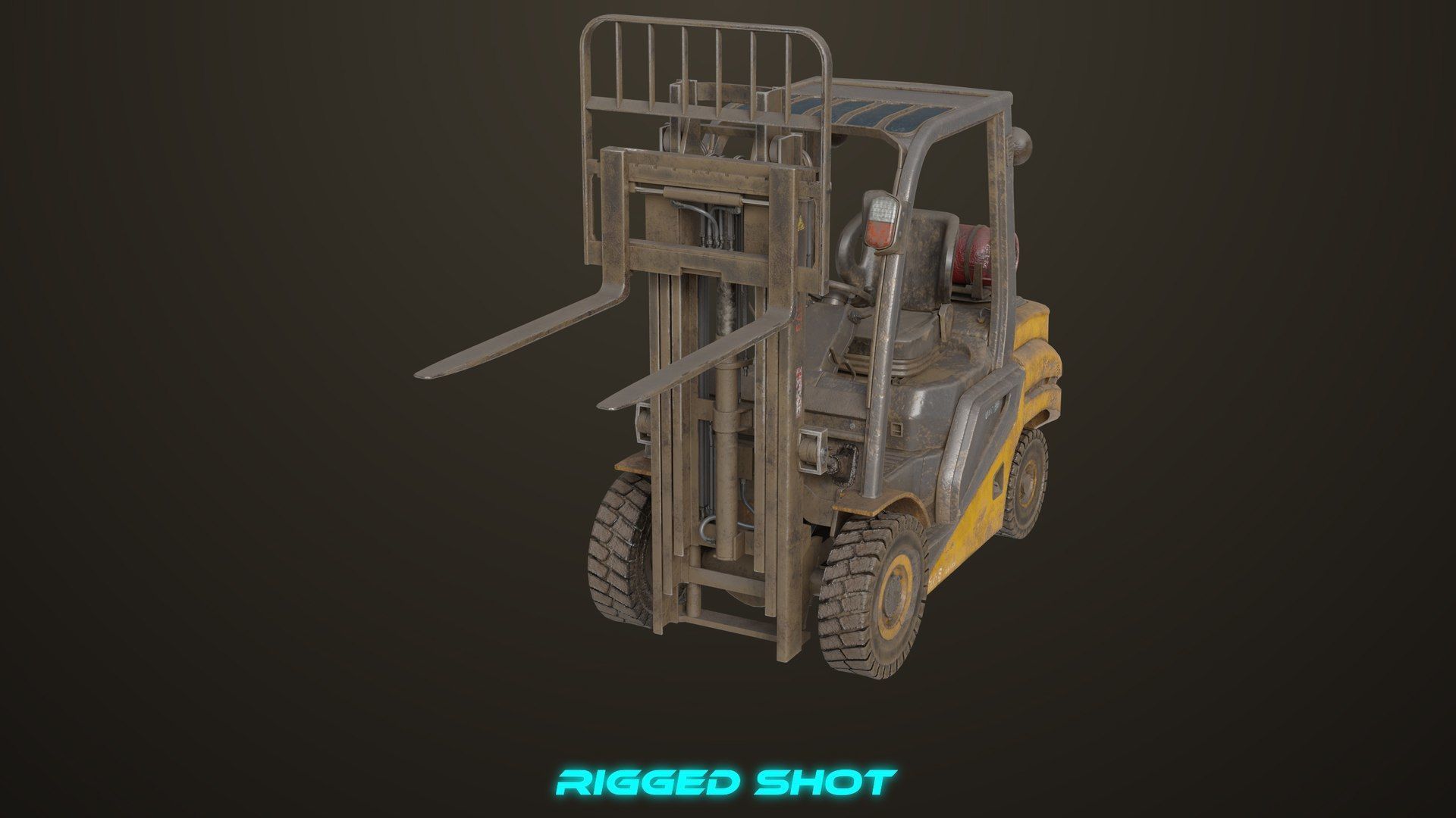  Dusty Forklift Trucks All PBR Unity UE Textures 3D Model Collection_28
