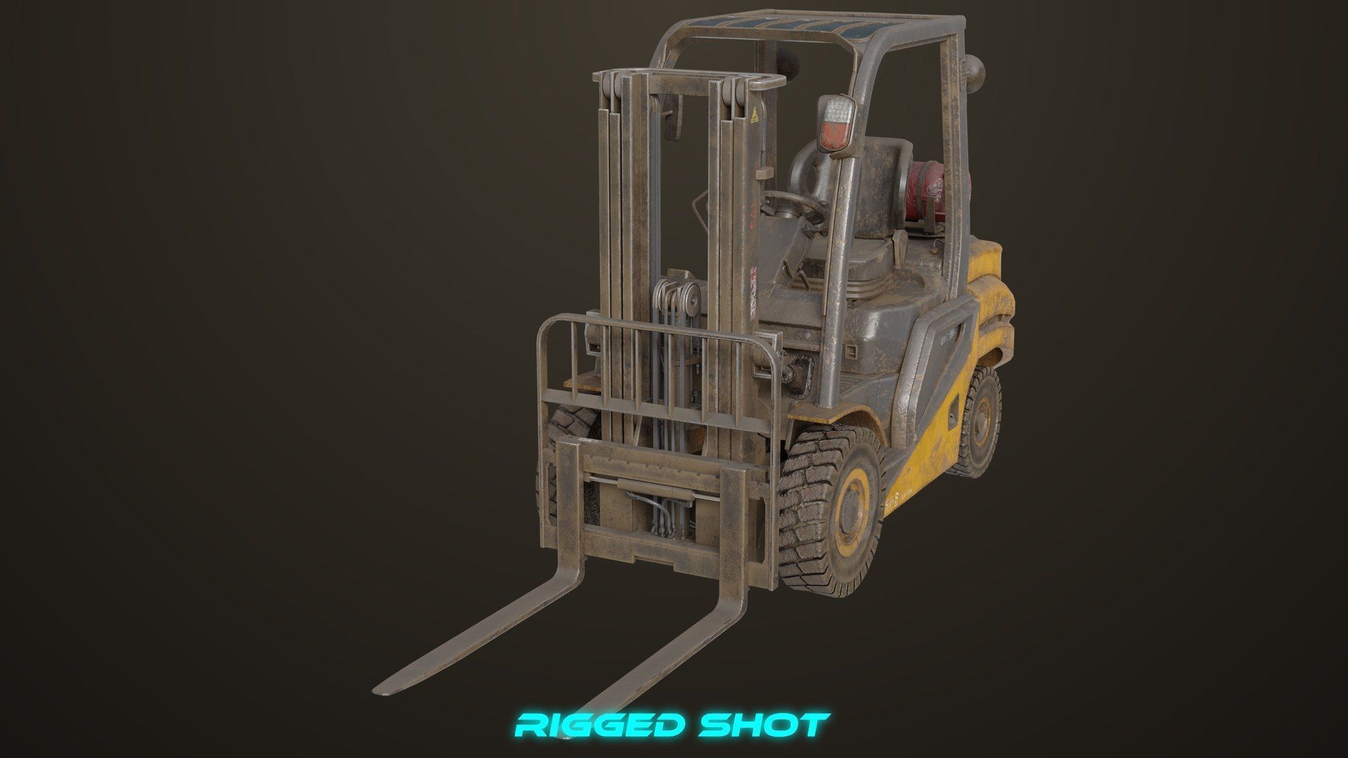  Dusty Forklift Trucks All PBR Unity UE Textures 3D Model Collection_37