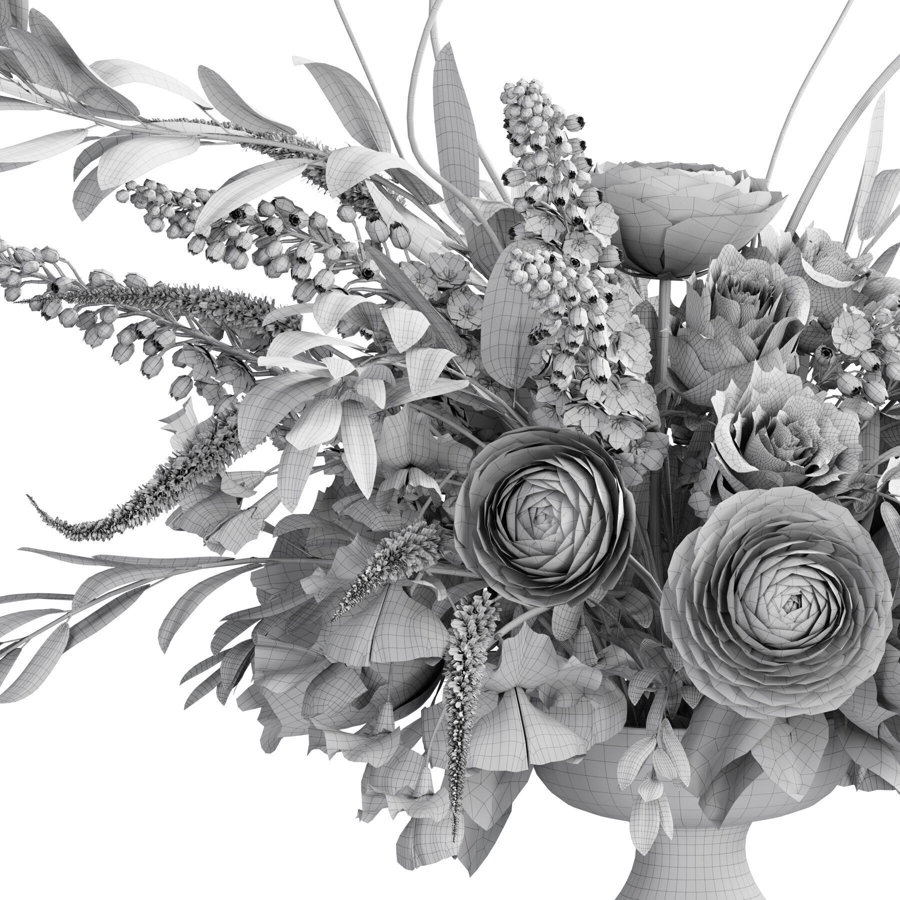 Flower In Vase 57 3D model_6