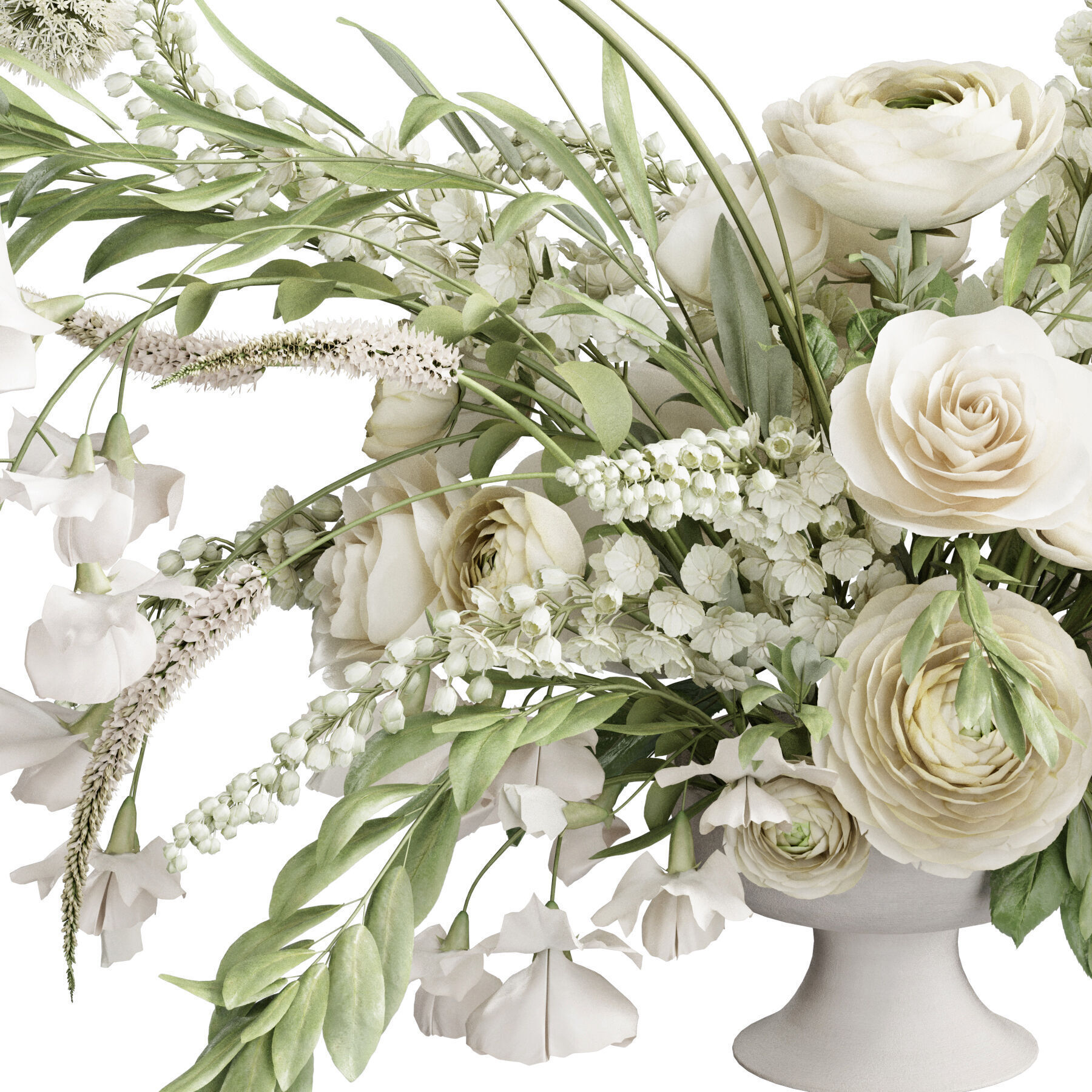 Flower In Vase 57 3D model_3