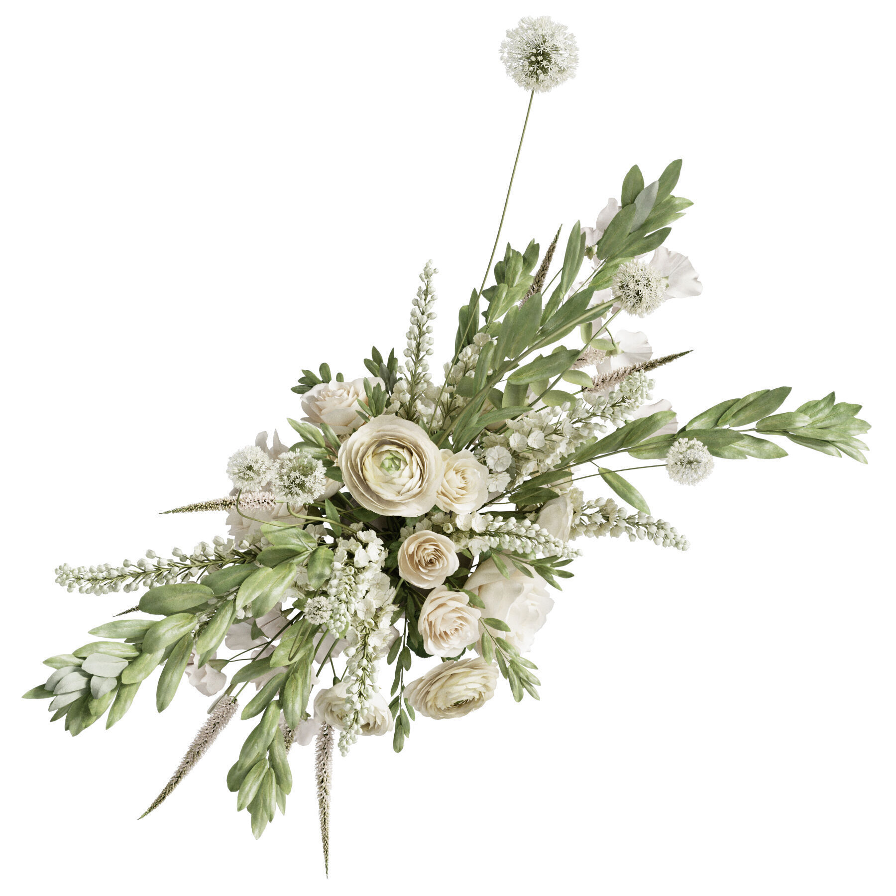 Flower In Vase 57 3D model_4