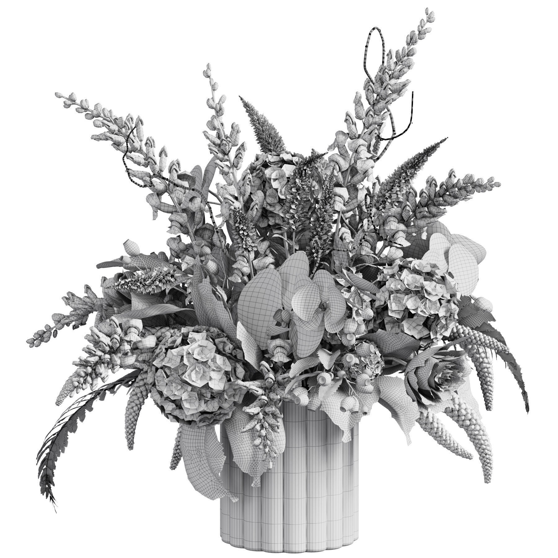 Flower In Vase 58 3D model_5