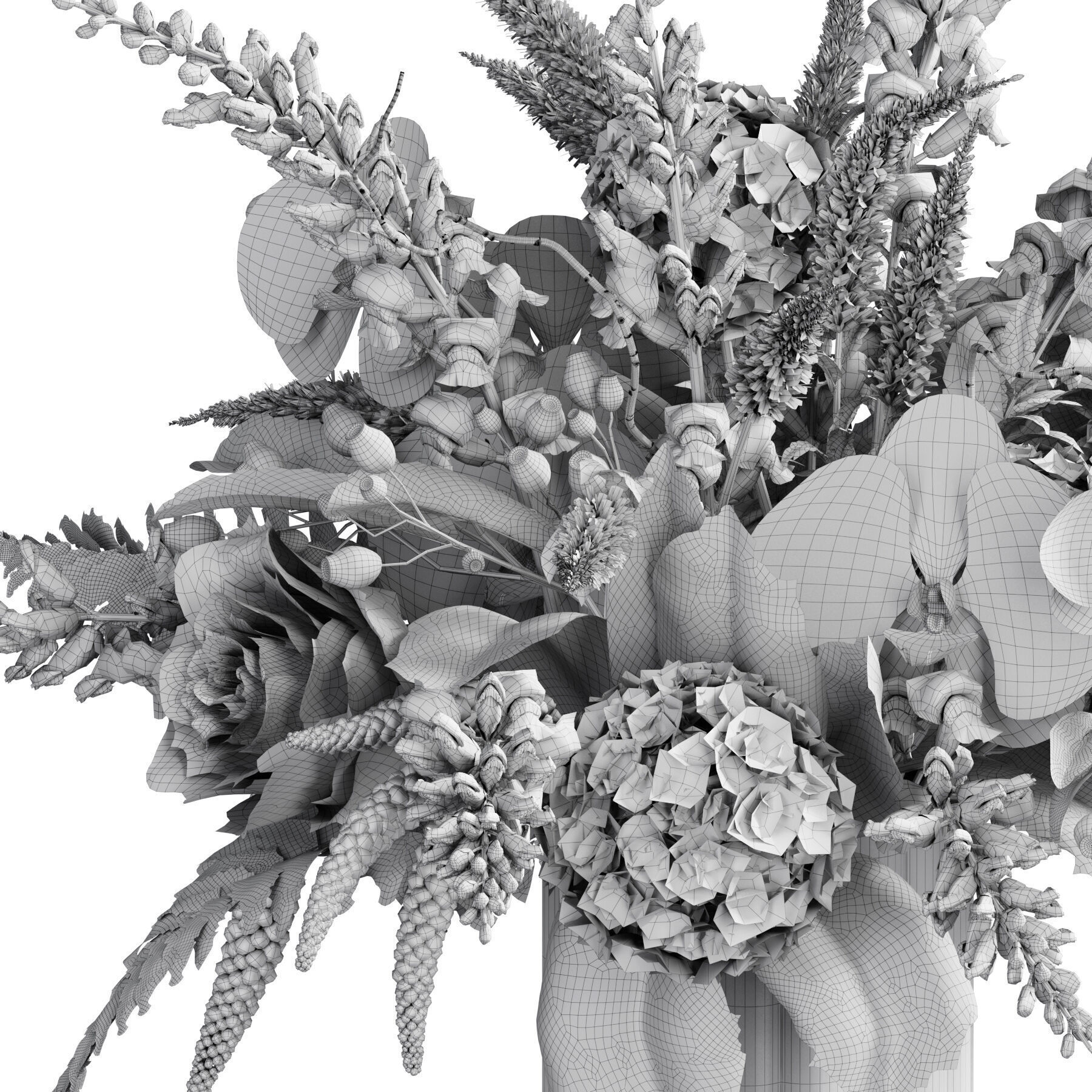 Flower In Vase 58 3D model_6