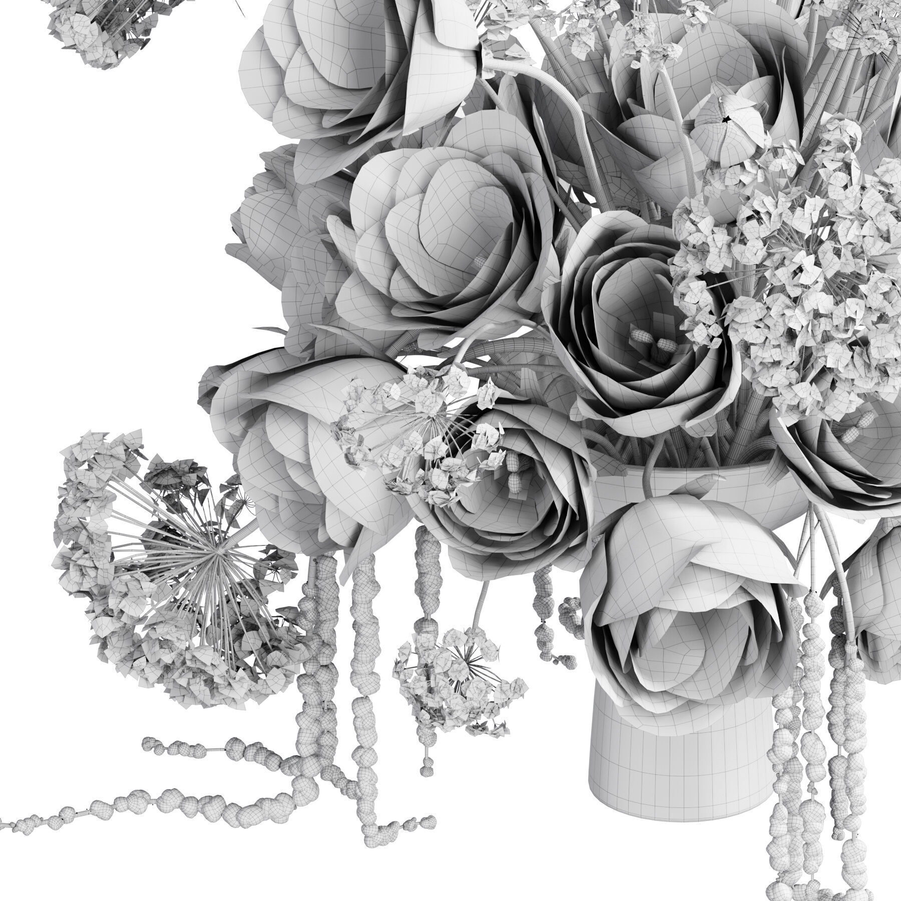 Flower In Vase 59 3D model_6