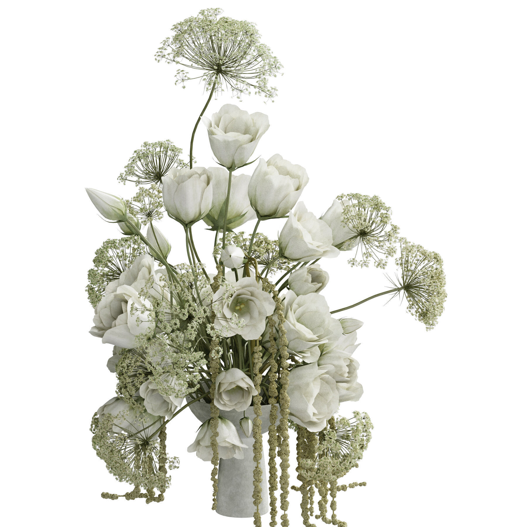 Flower In Vase 59 3D model_2