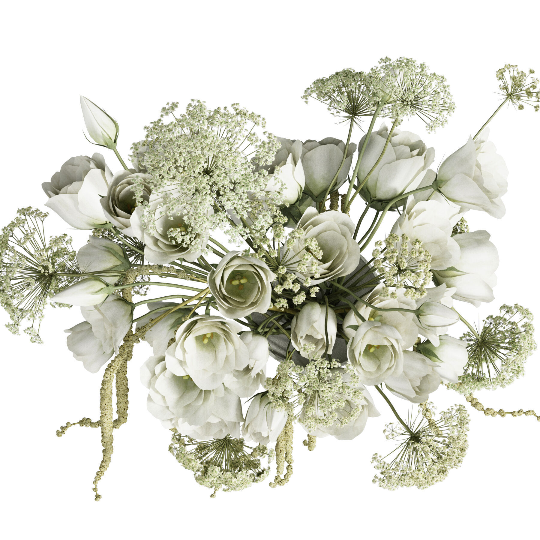 Flower In Vase 59 3D model_4