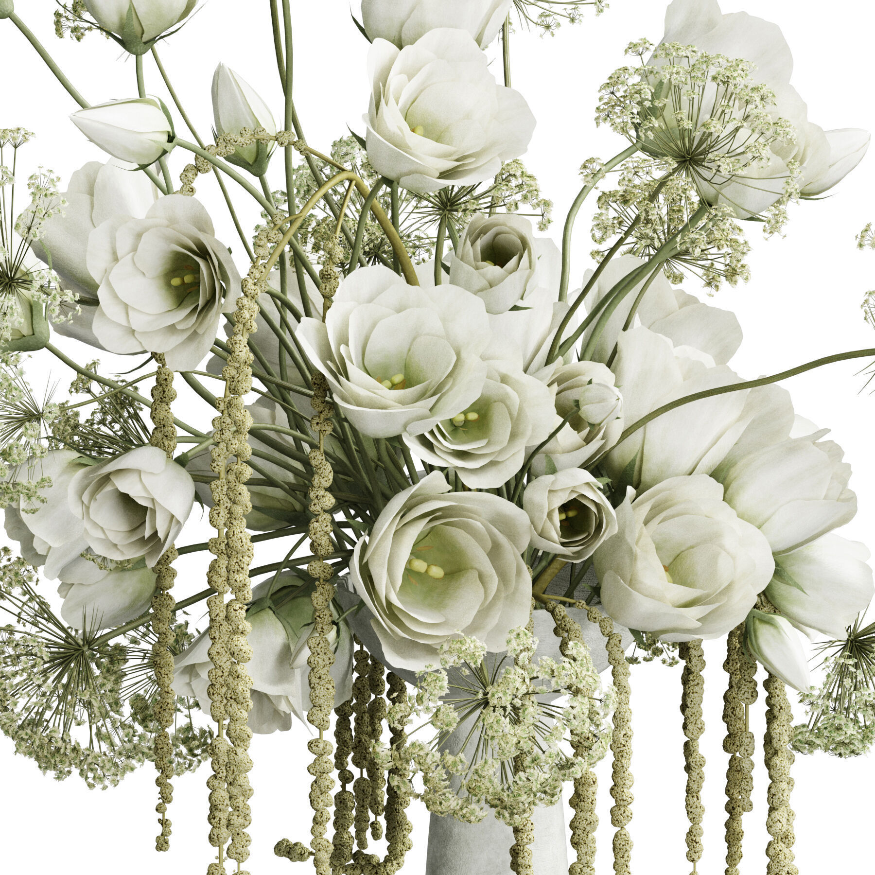 Flower In Vase 59 3D model_3