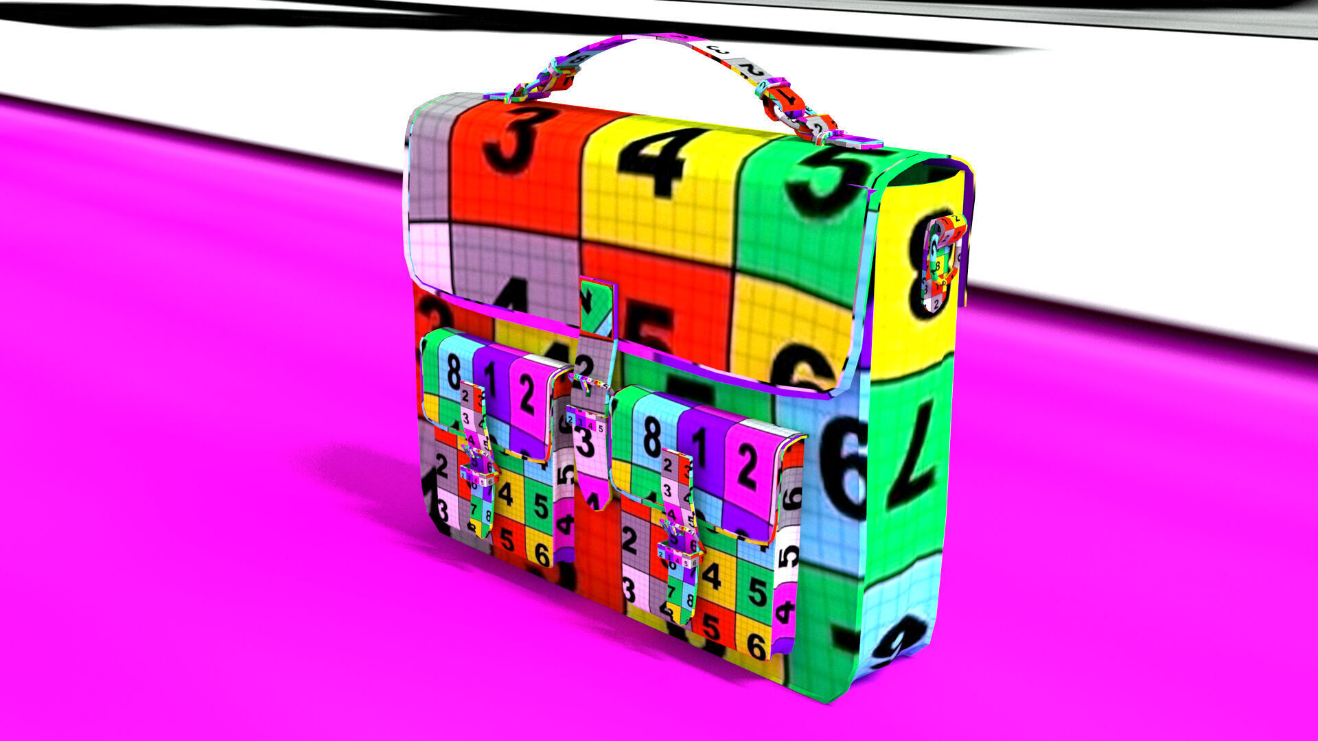 laos Leather Bag Low-poly 3D model_12