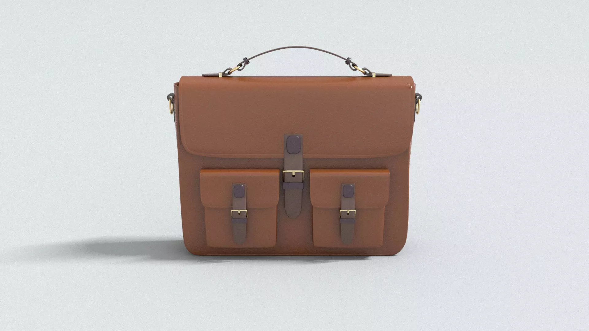 laos Leather Bag Low-poly 3D model_0