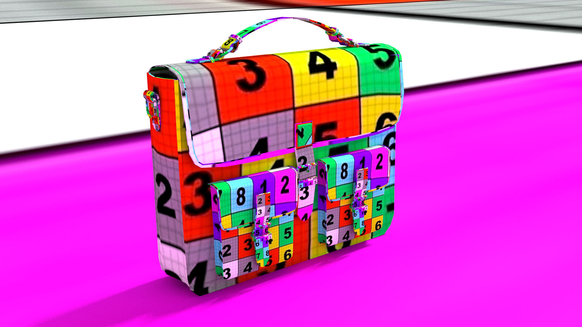 laos Leather Bag Low-poly 3D model_11