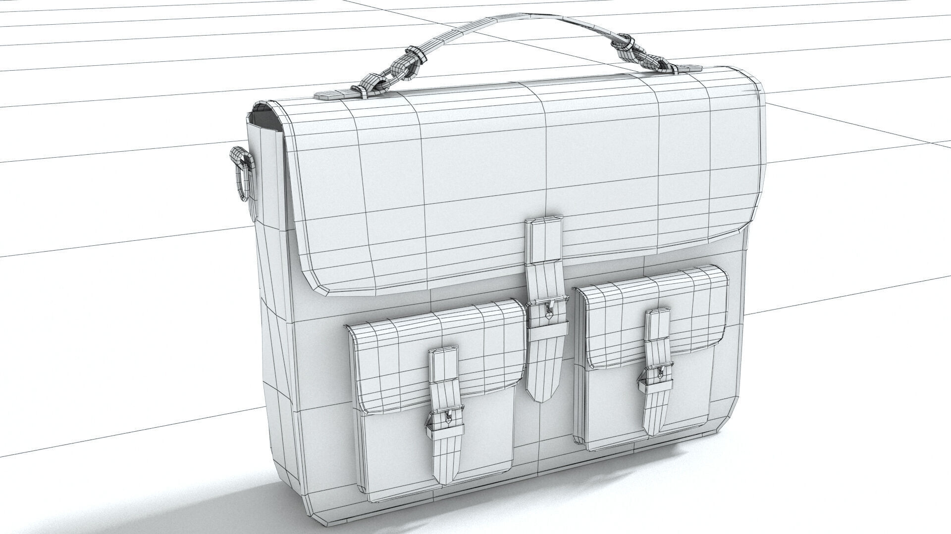 laos Leather Bag Low-poly 3D model_9