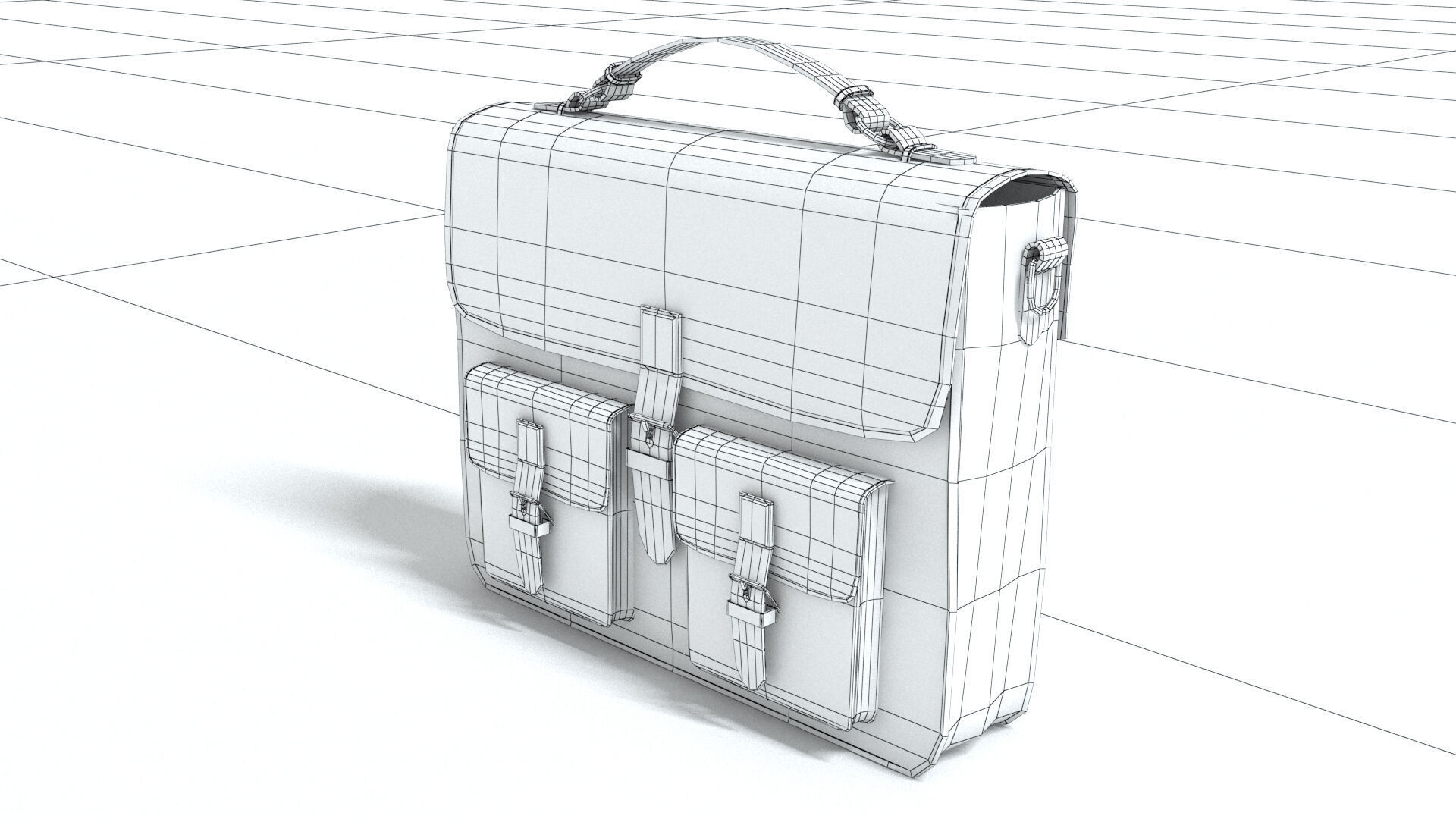 laos Leather Bag Low-poly 3D model_7