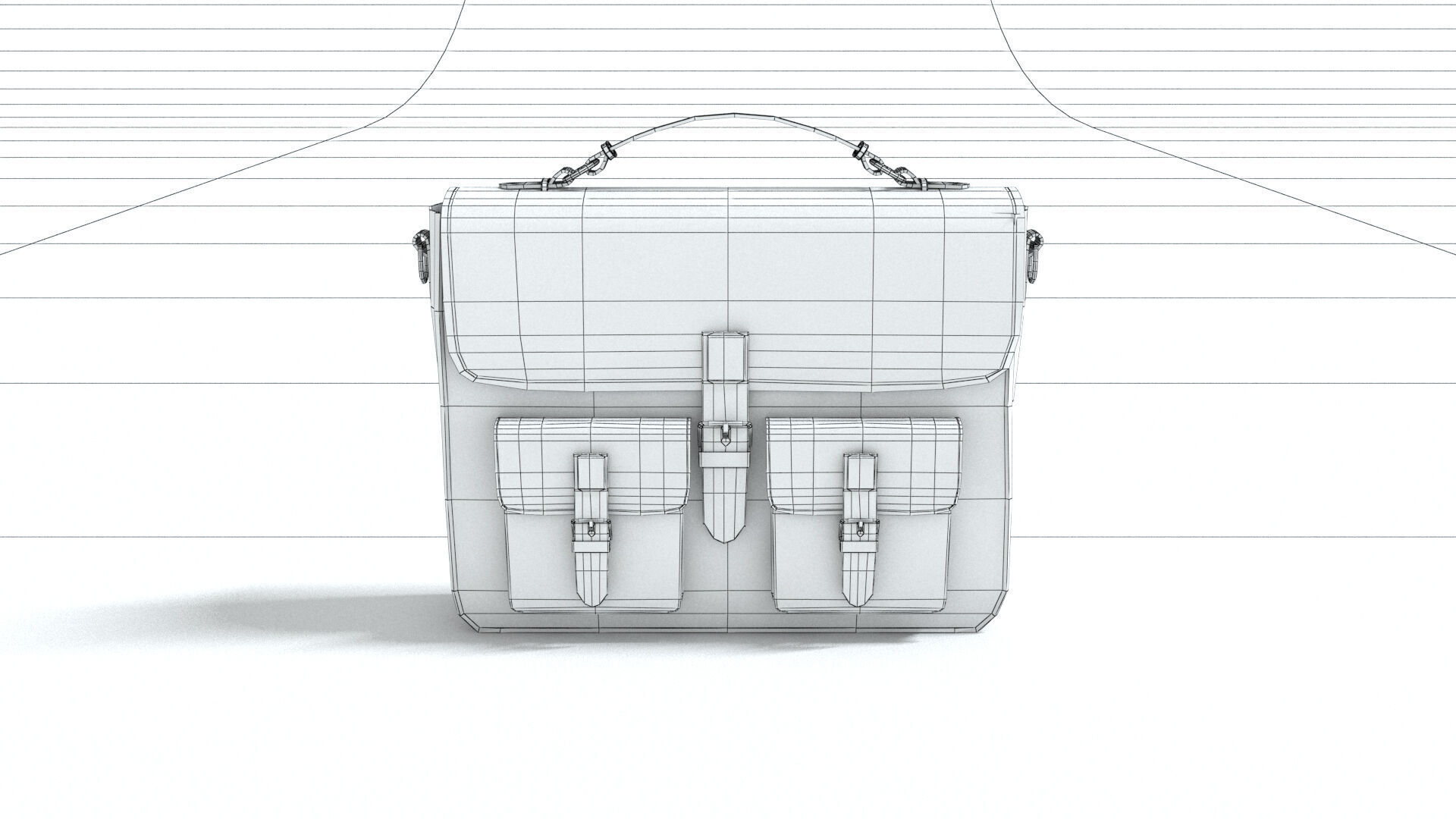 laos Leather Bag Low-poly 3D model_5