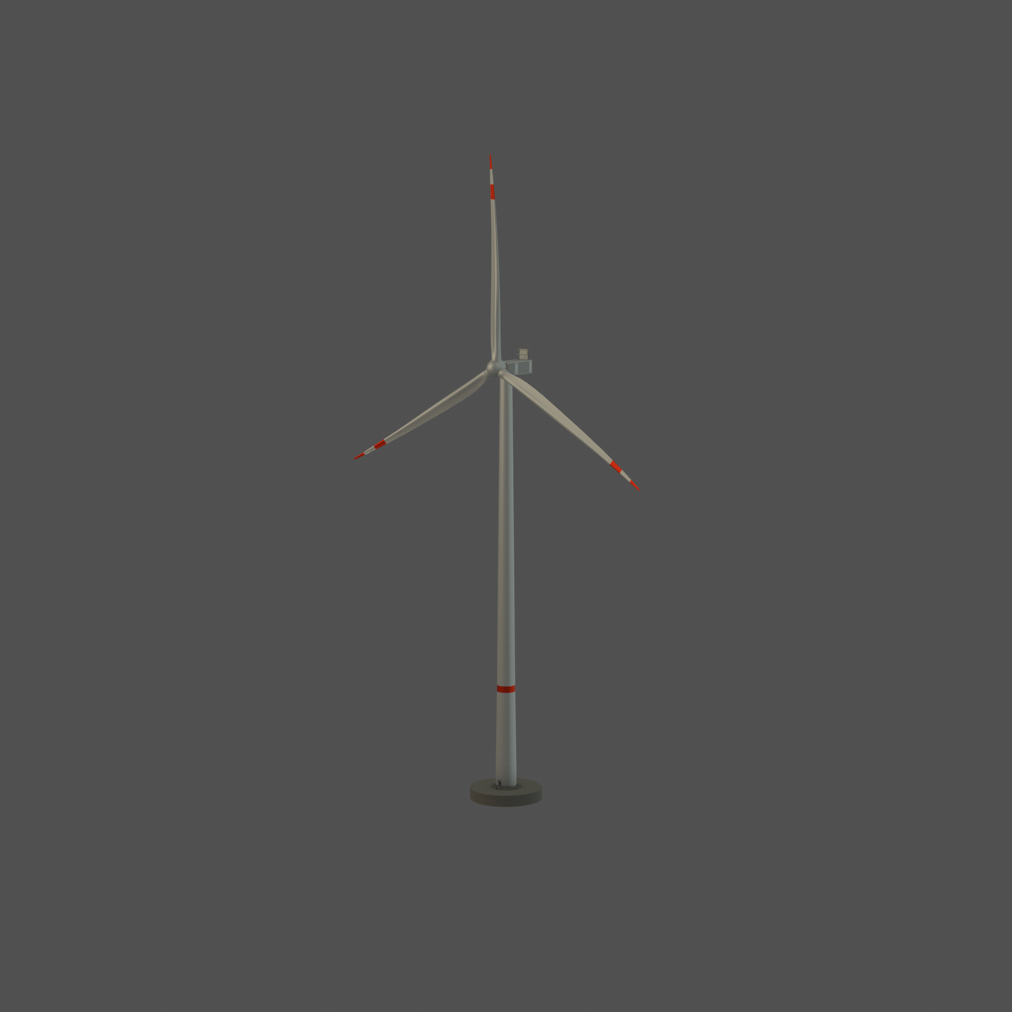 Wind-turbine with foundation V2 H-175 RD 172 m Low-poly 3D model_47
