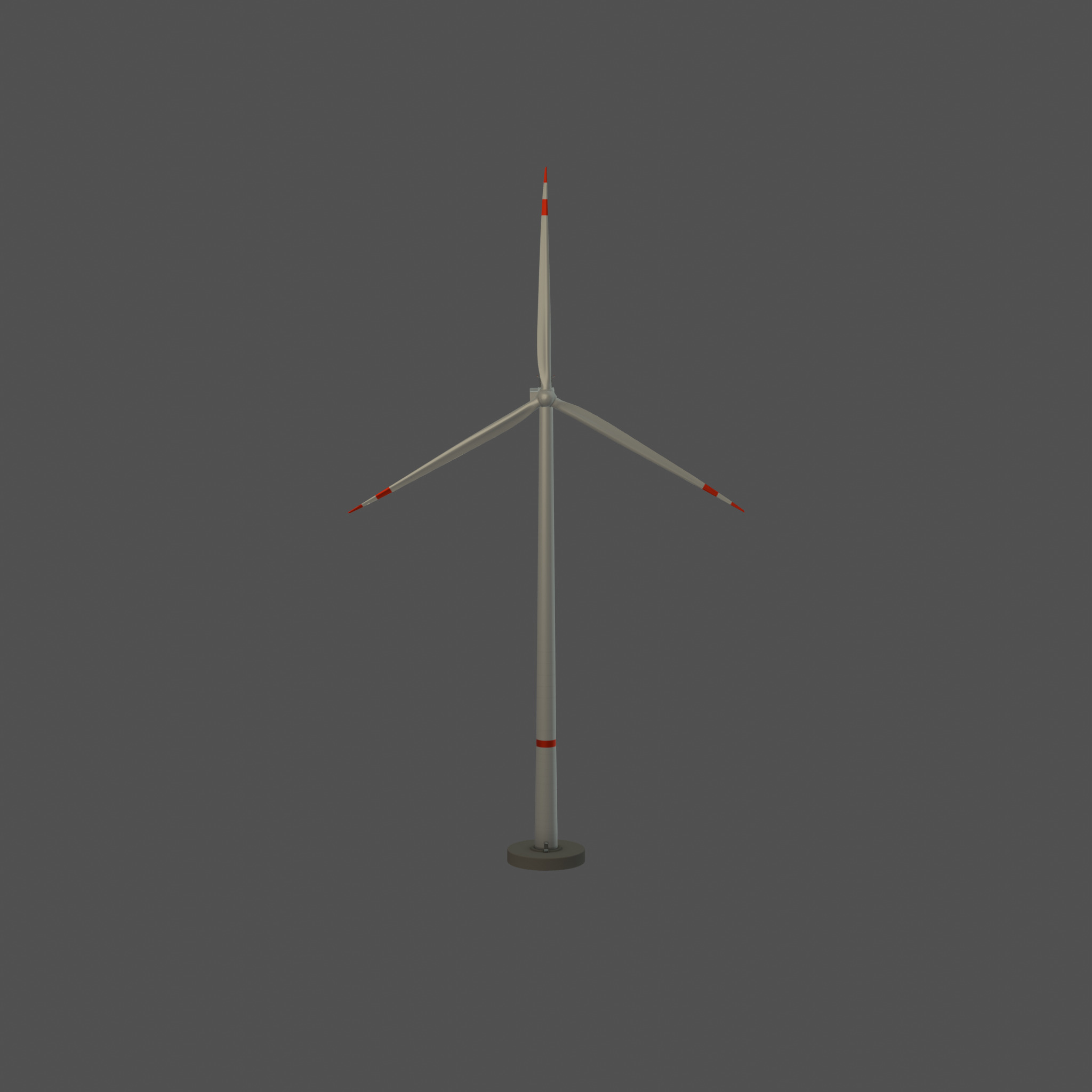 Wind-turbine with foundation V2 H-175 RD 172 m Low-poly 3D model_49