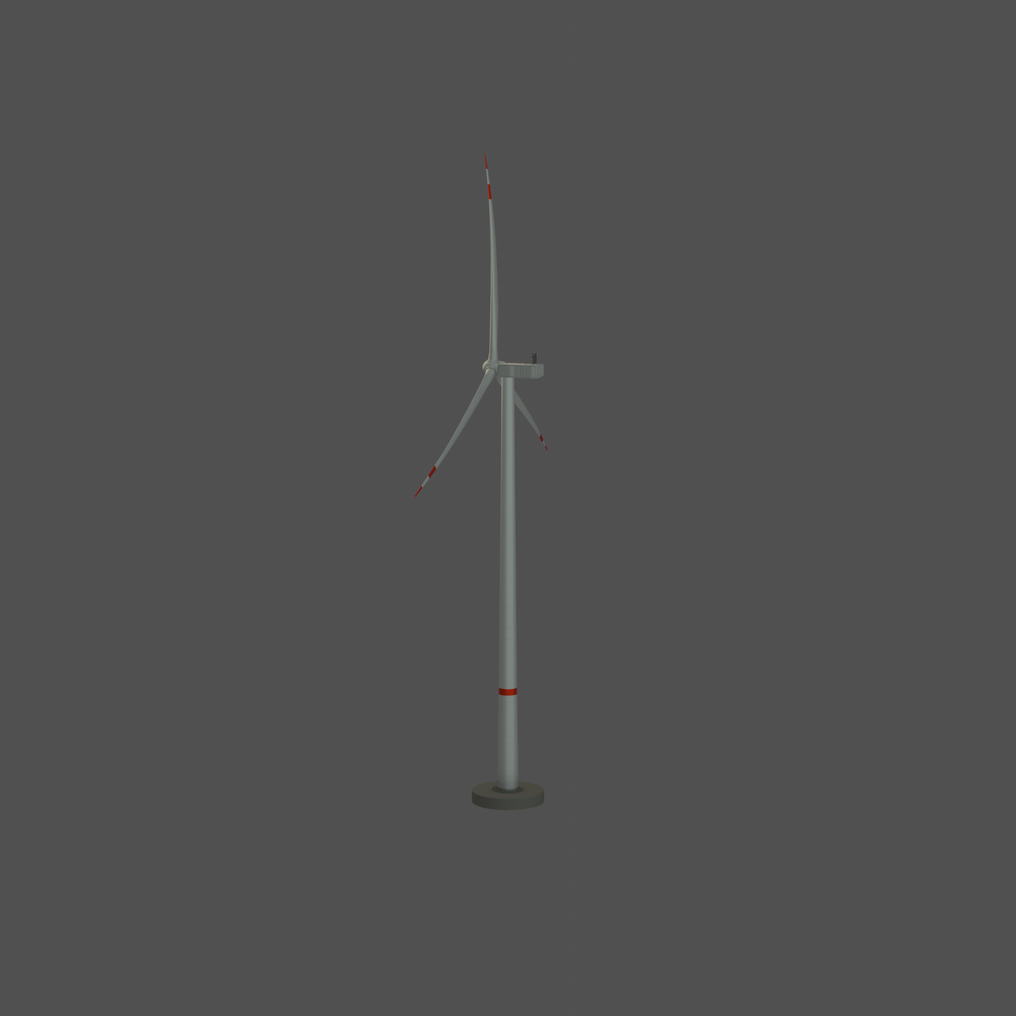 Wind-turbine with foundation V2 H-175 RD 172 m Low-poly 3D model_30