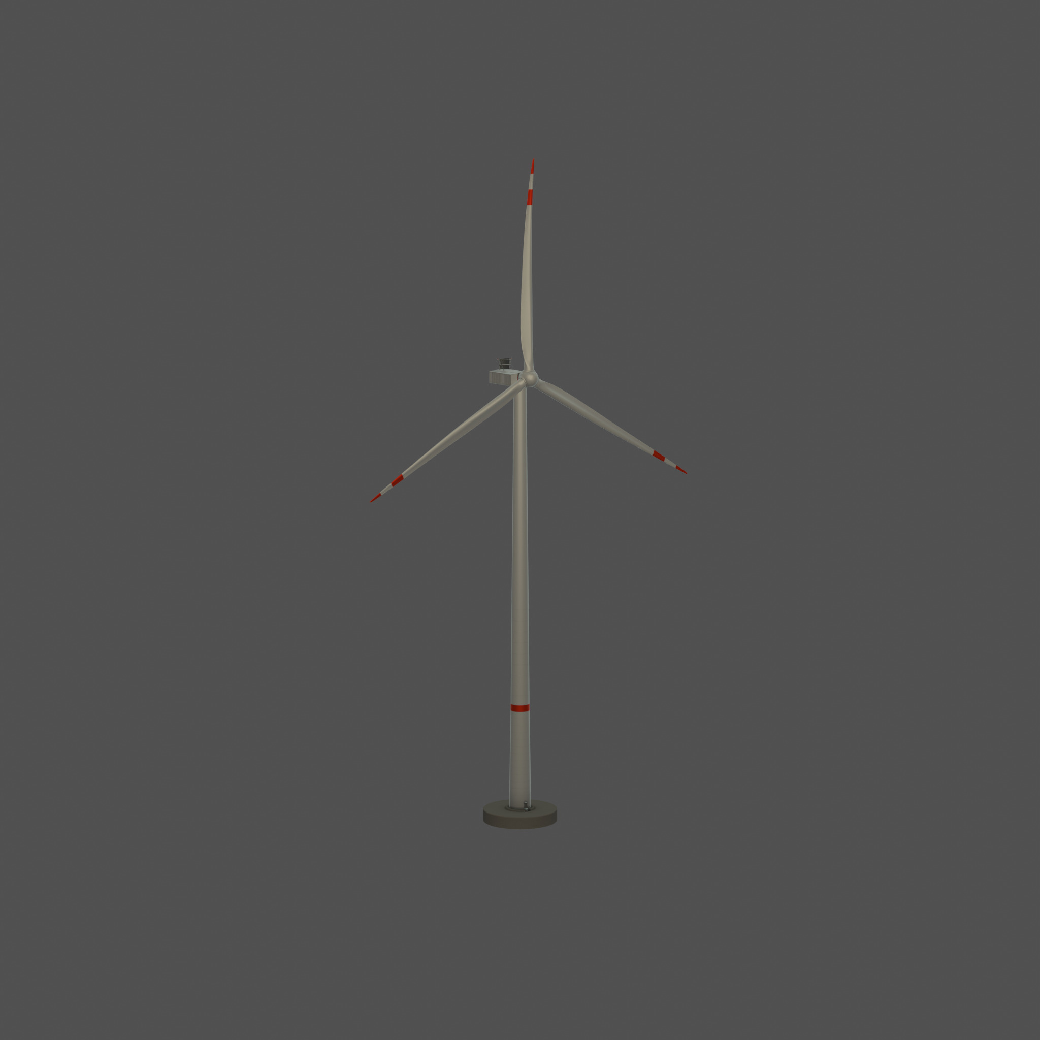 Wind-turbine with foundation V2 H-175 RD 172 m Low-poly 3D model_27