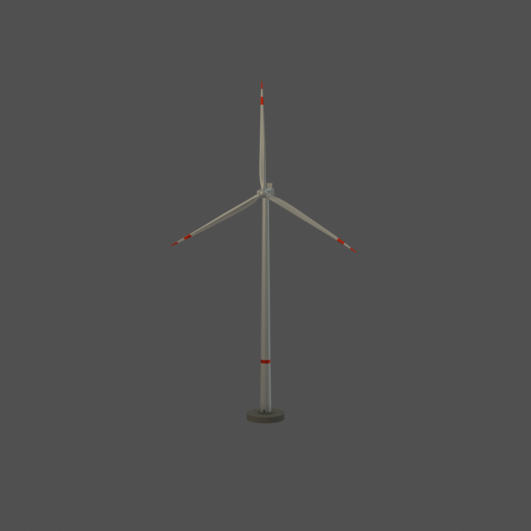 Wind-turbine with foundation V2 H-175 RD 172 m Low-poly 3D model_26