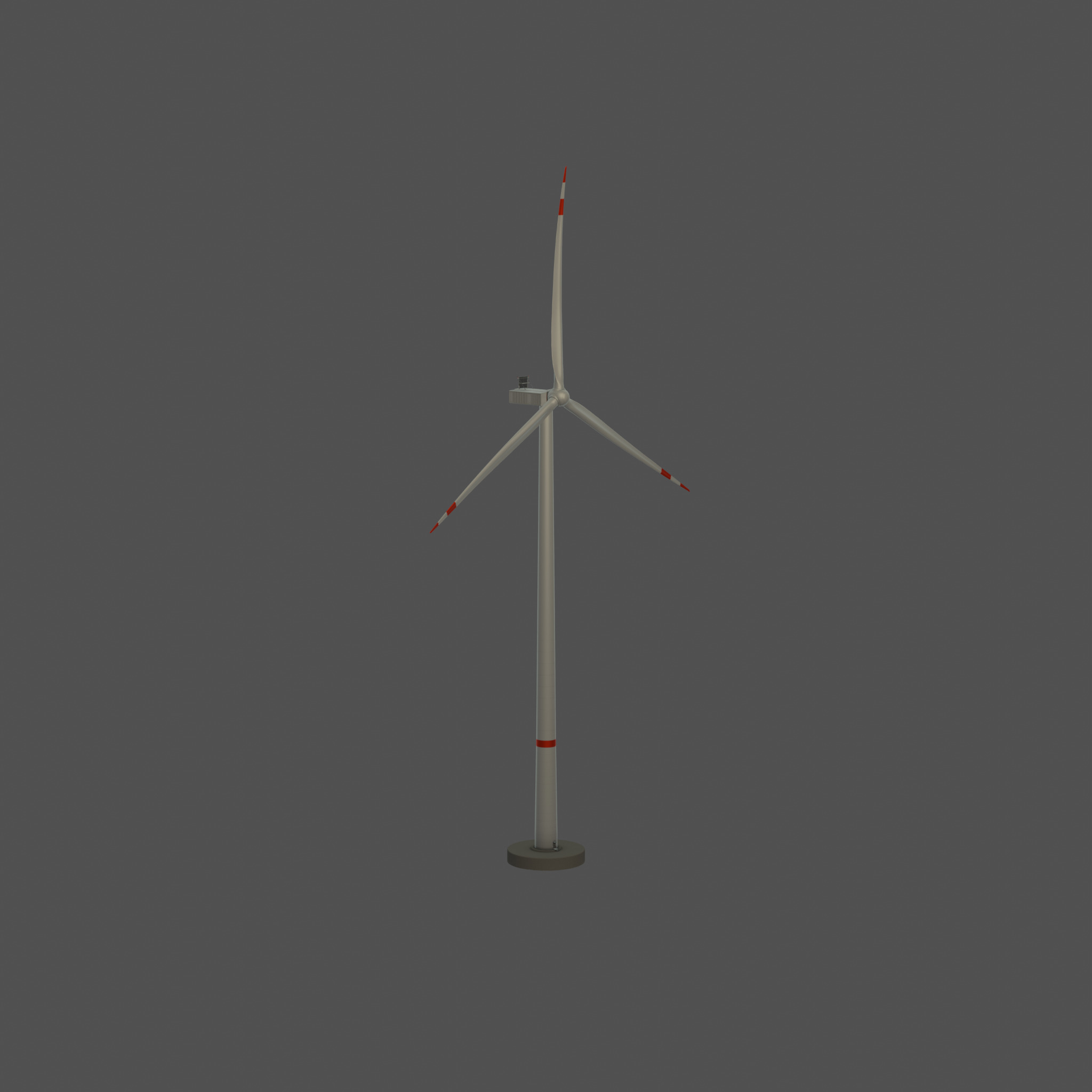 Wind-turbine with foundation V2 H-175 RD 172 m Low-poly 3D model_70