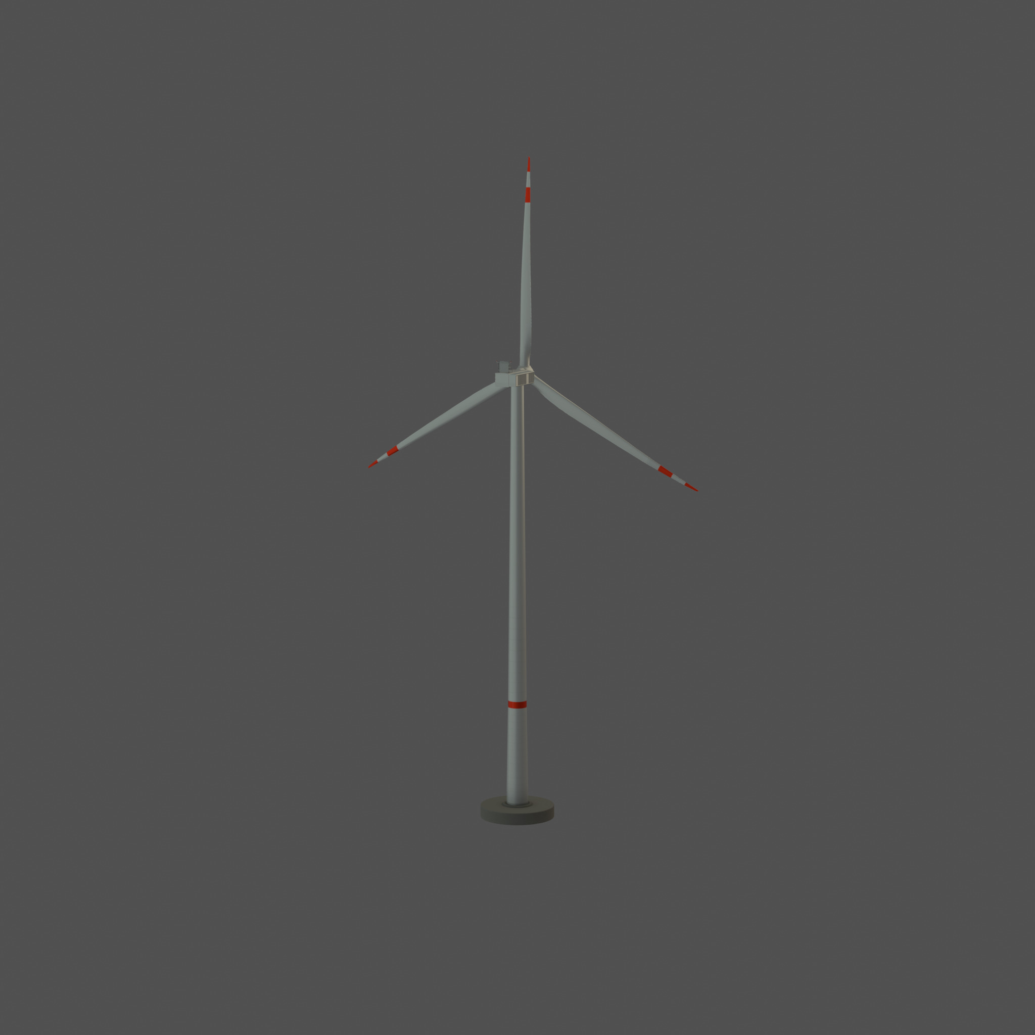 Wind-turbine with foundation V2 H-175 RD 172 m Low-poly 3D model_59