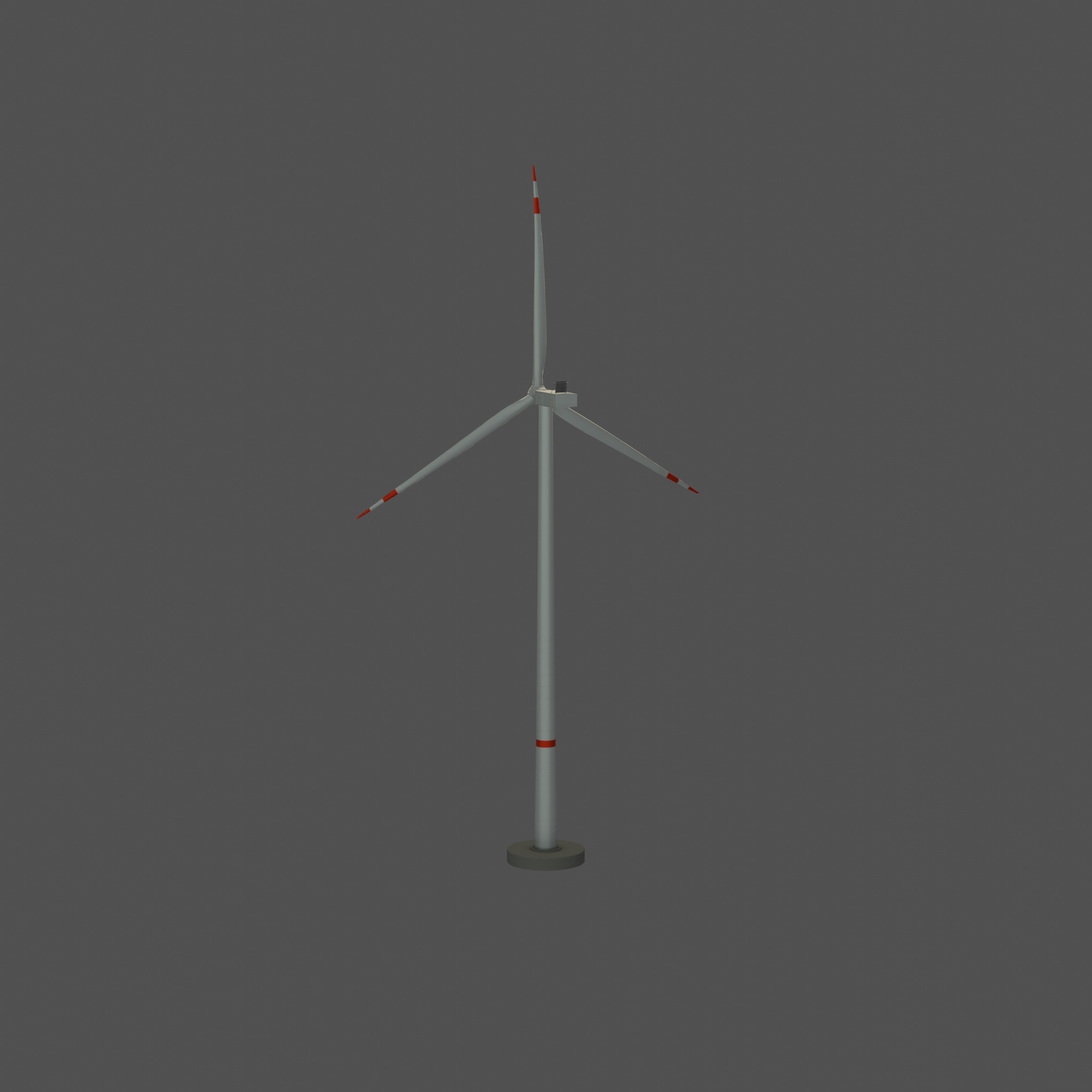 Wind-turbine with foundation V2 H-175 RD 172 m Low-poly 3D model_25