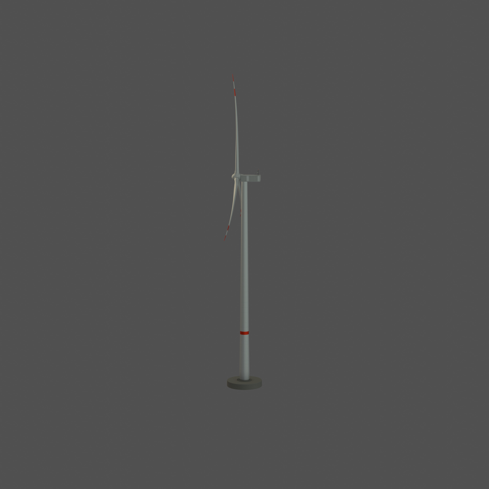 Wind-turbine with foundation V2 H-175 RD 172 m Low-poly 3D model_58