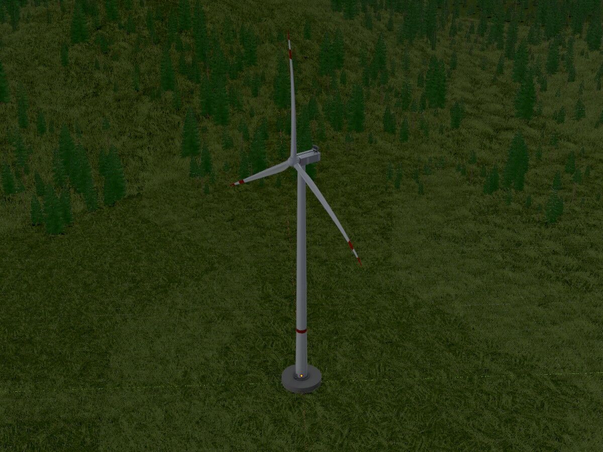 Wind-turbine with foundation V2 H-175 RD 172 m Low-poly 3D model_16