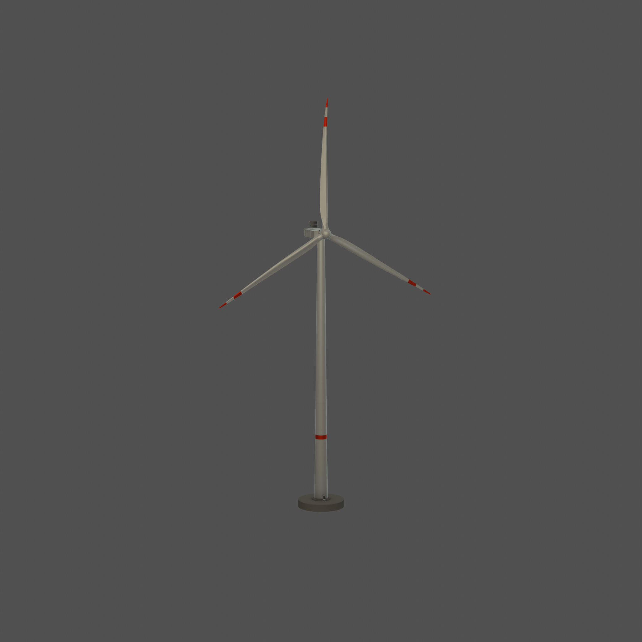 Wind-turbine with foundation V2 H-175 RD 172 m Low-poly 3D model_46