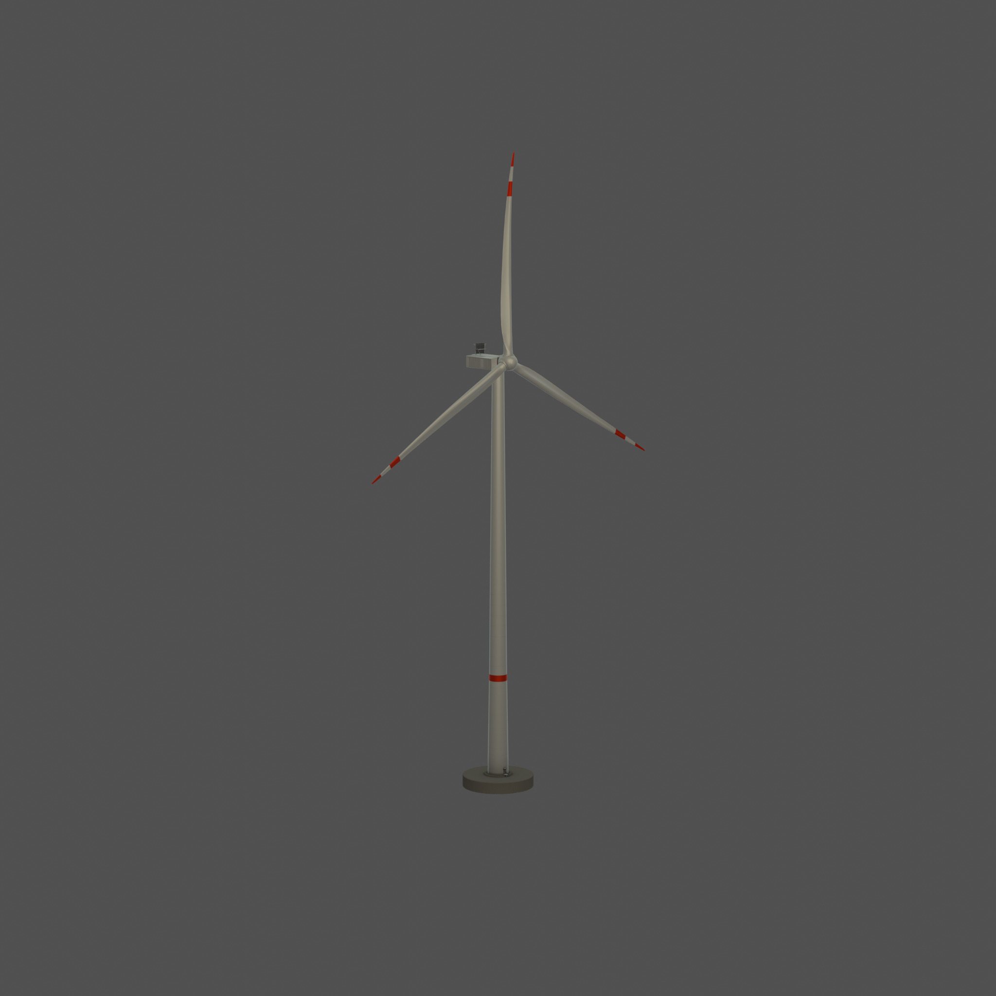 Wind-turbine with foundation V2 H-175 RD 172 m Low-poly 3D model_64