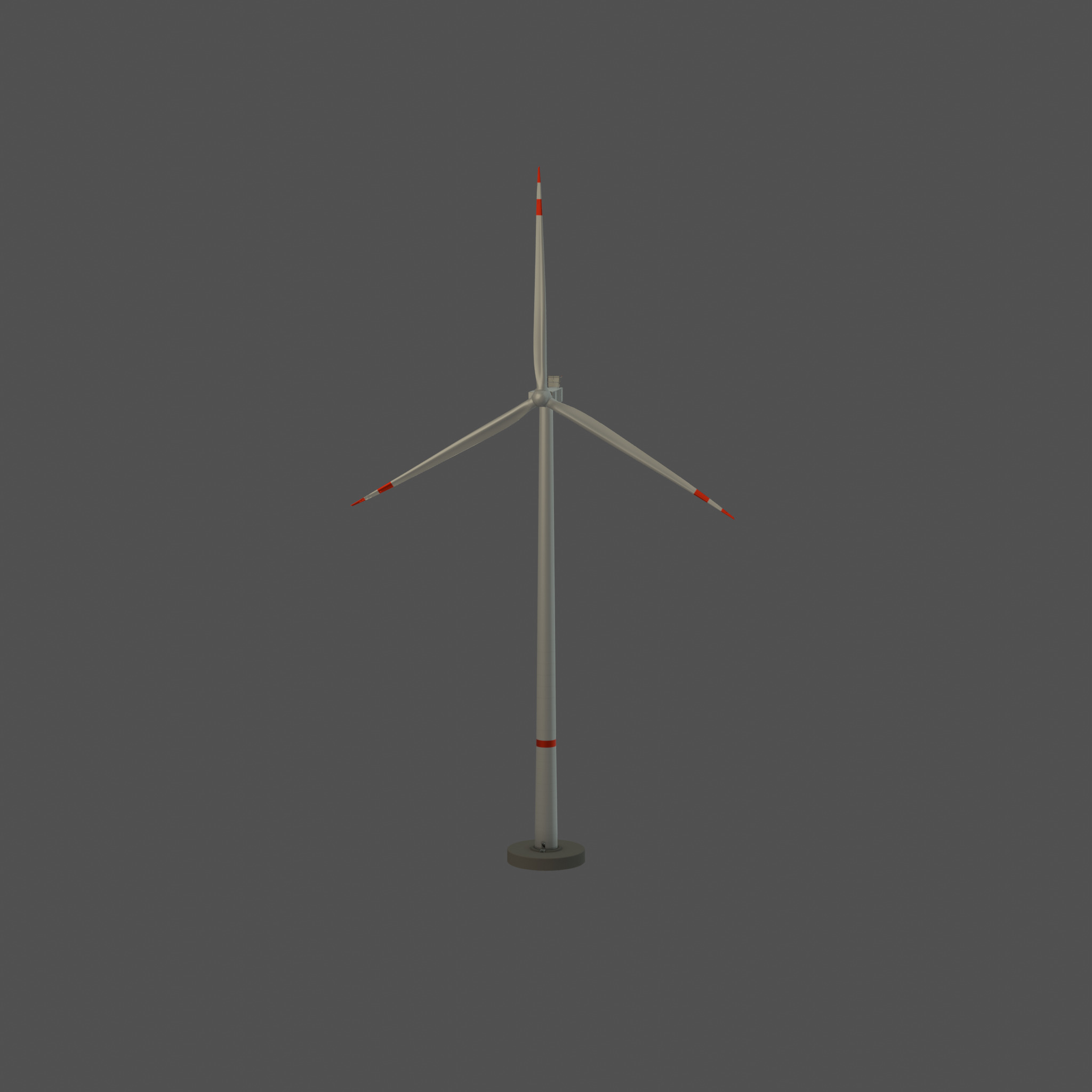 Wind-turbine with foundation V2 H-175 RD 172 m Low-poly 3D model_28