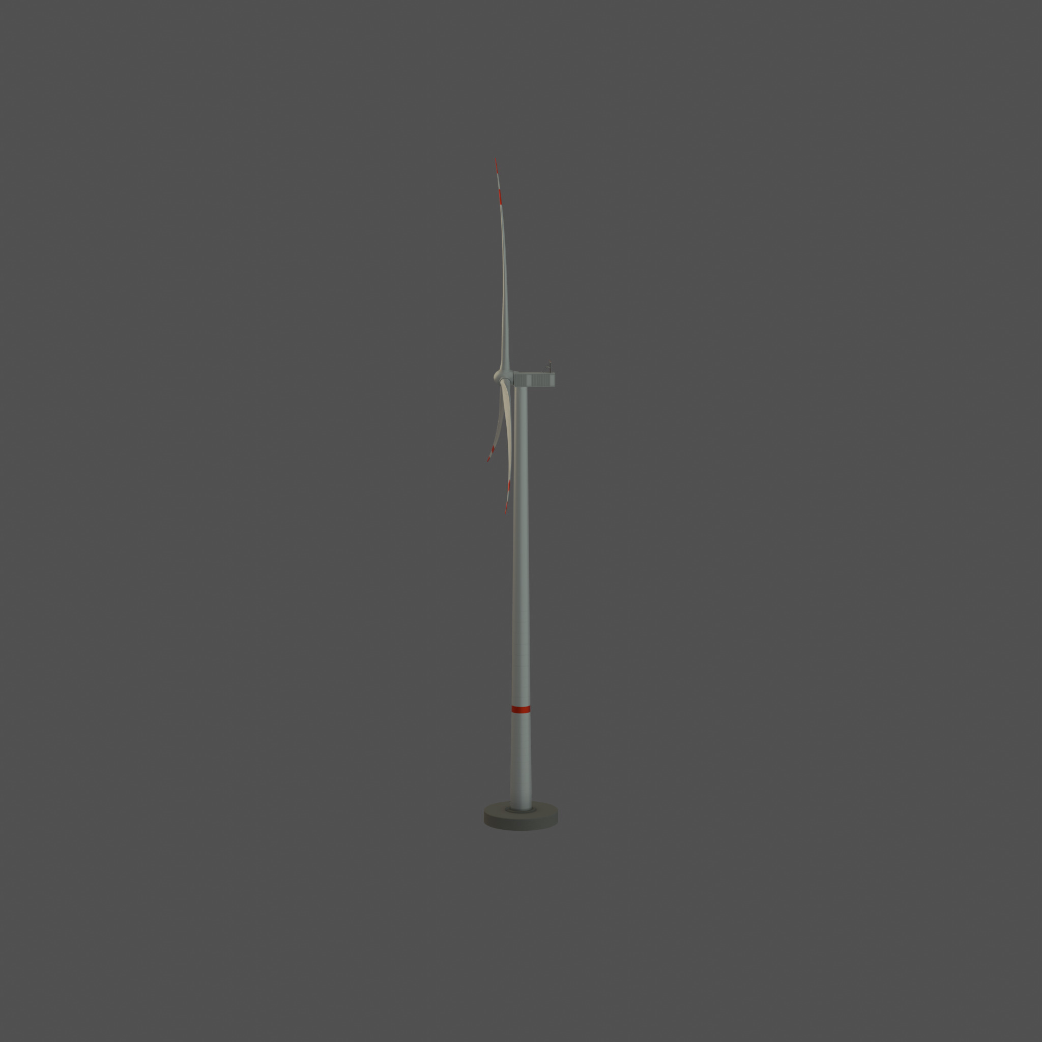 Wind-turbine with foundation V2 H-175 RD 172 m Low-poly 3D model_39