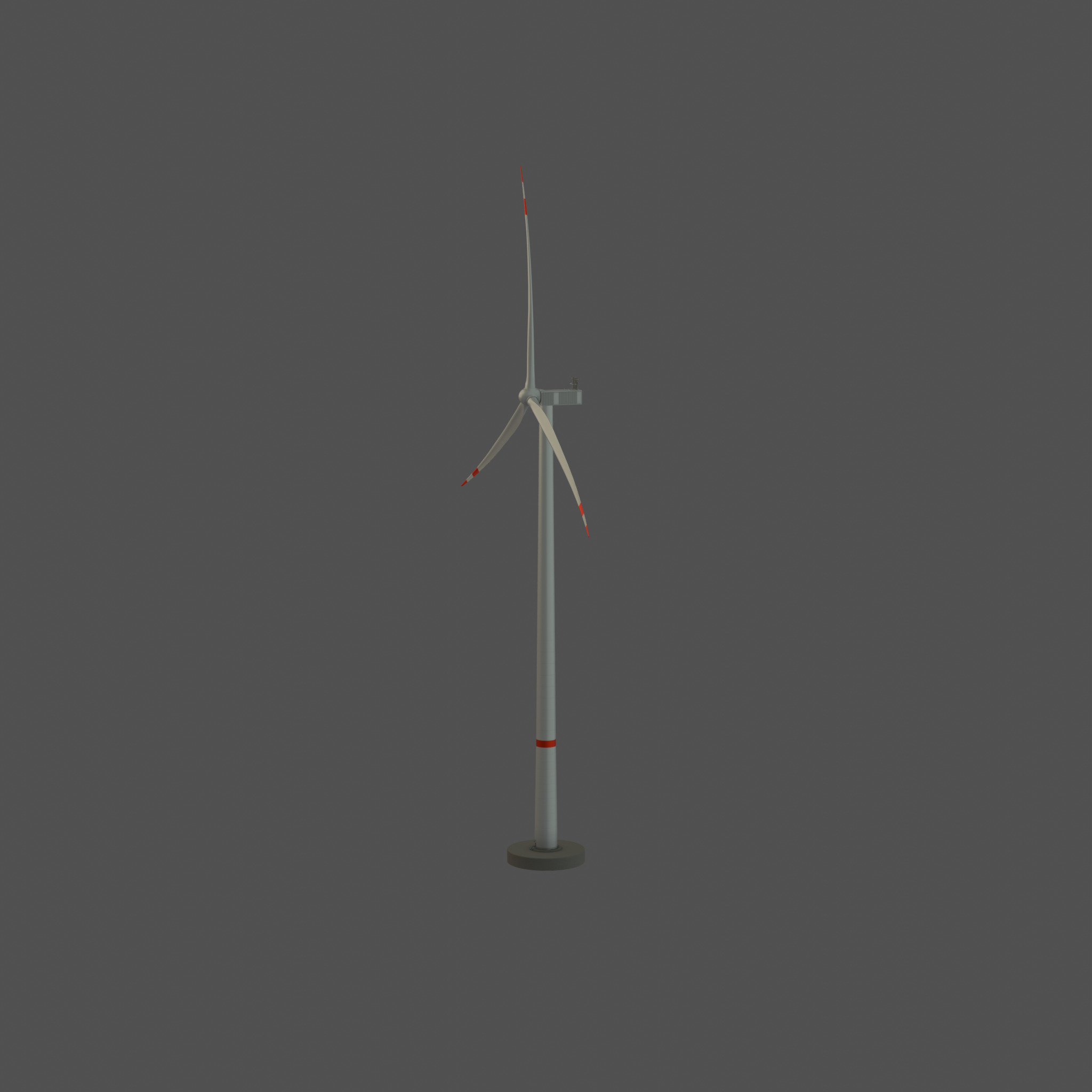 Wind-turbine with foundation V2 H-175 RD 172 m Low-poly 3D model_52