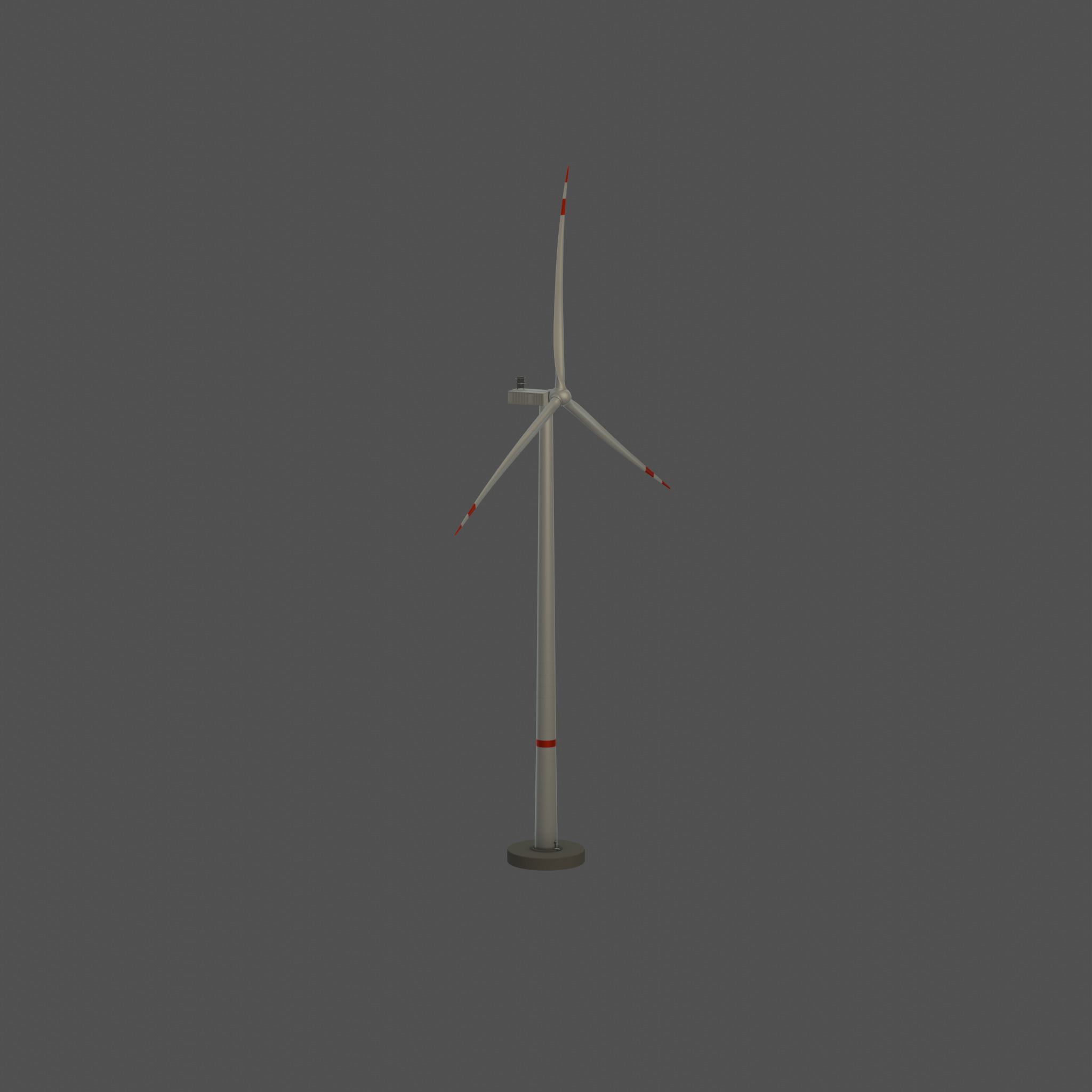Wind-turbine with foundation V2 H-175 RD 172 m Low-poly 3D model_56