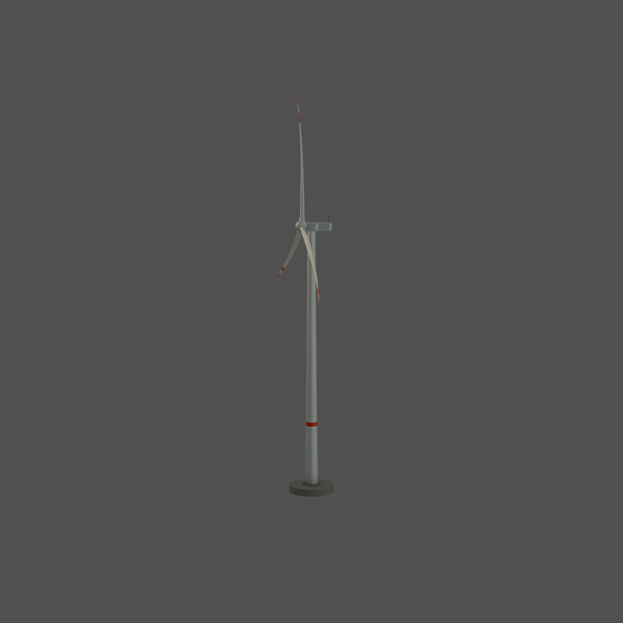 Wind-turbine with foundation V2 H-175 RD 172 m Low-poly 3D model_55