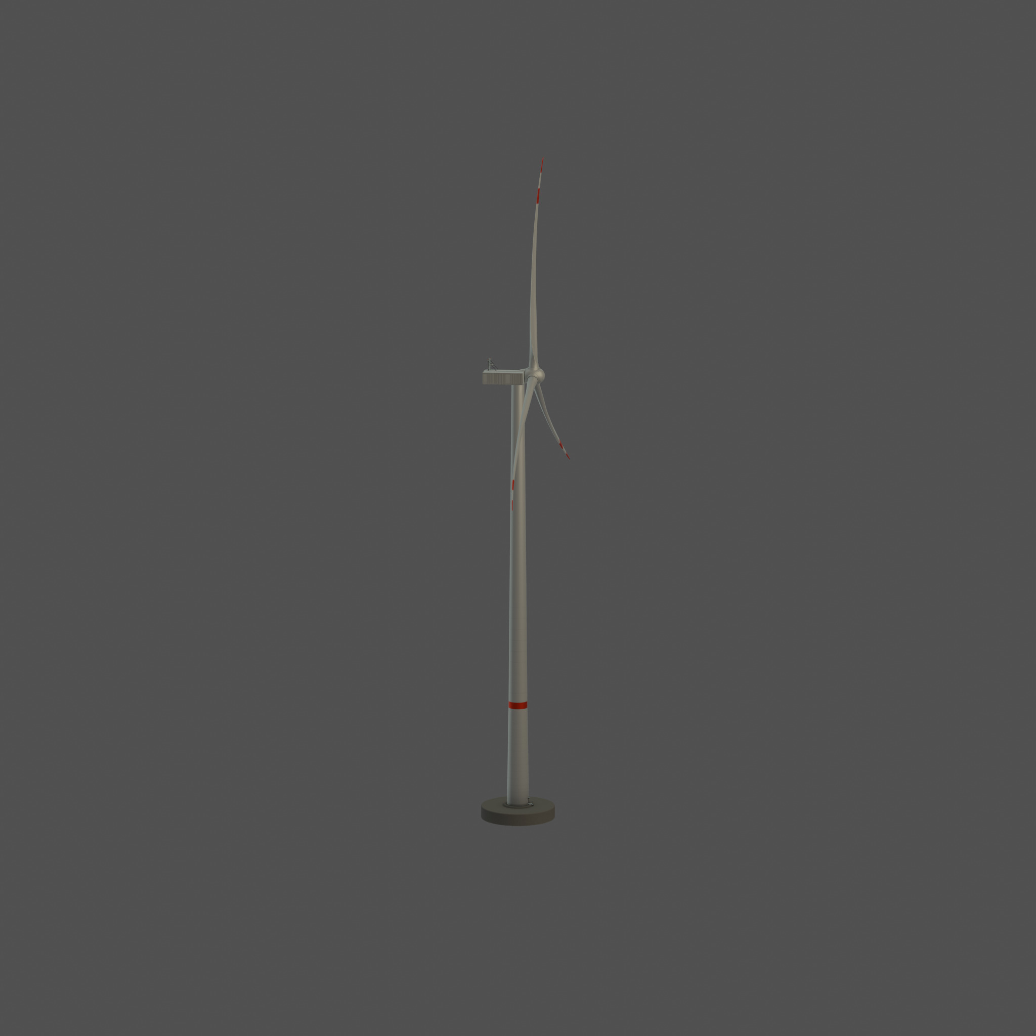 Wind-turbine with foundation V2 H-175 RD 172 m Low-poly 3D model_68
