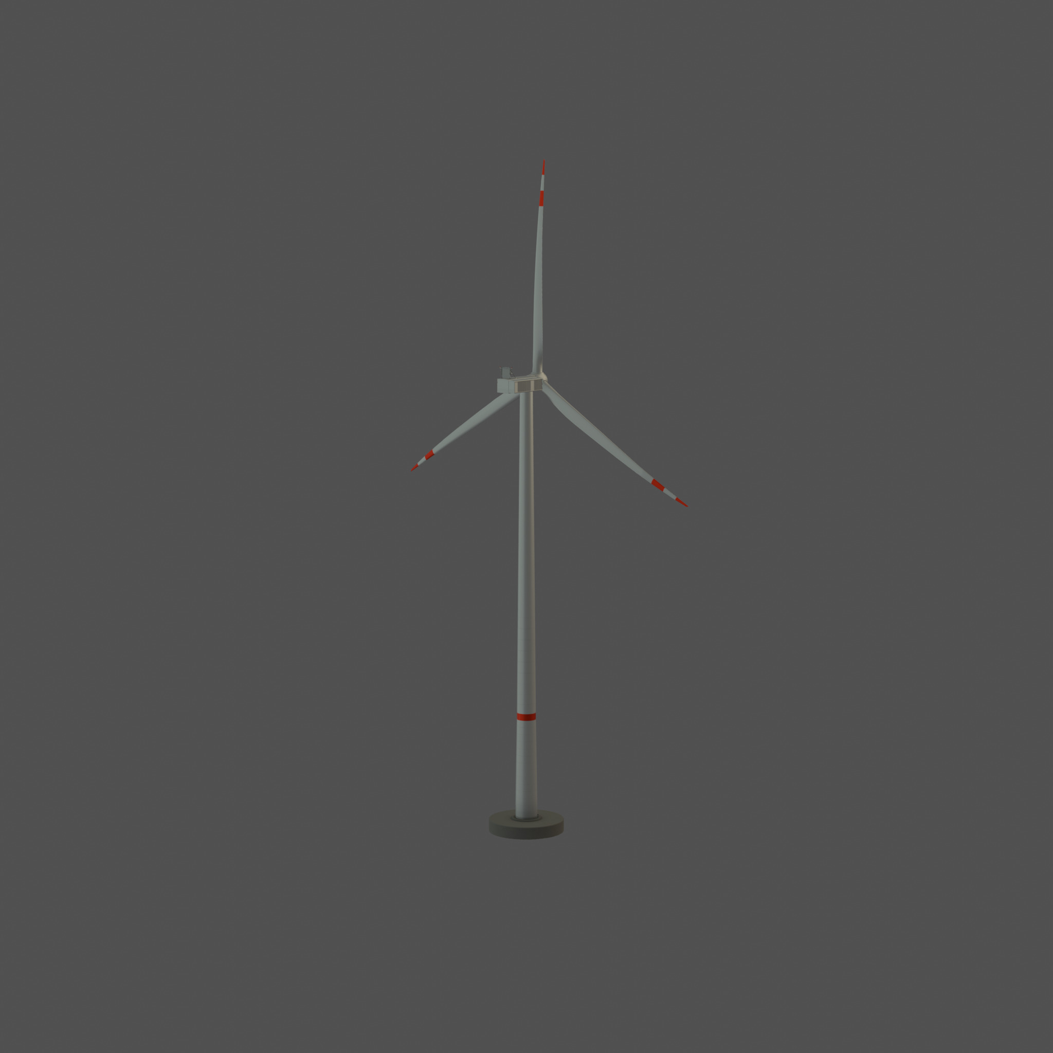 Wind-turbine with foundation V2 H-175 RD 172 m Low-poly 3D model_53