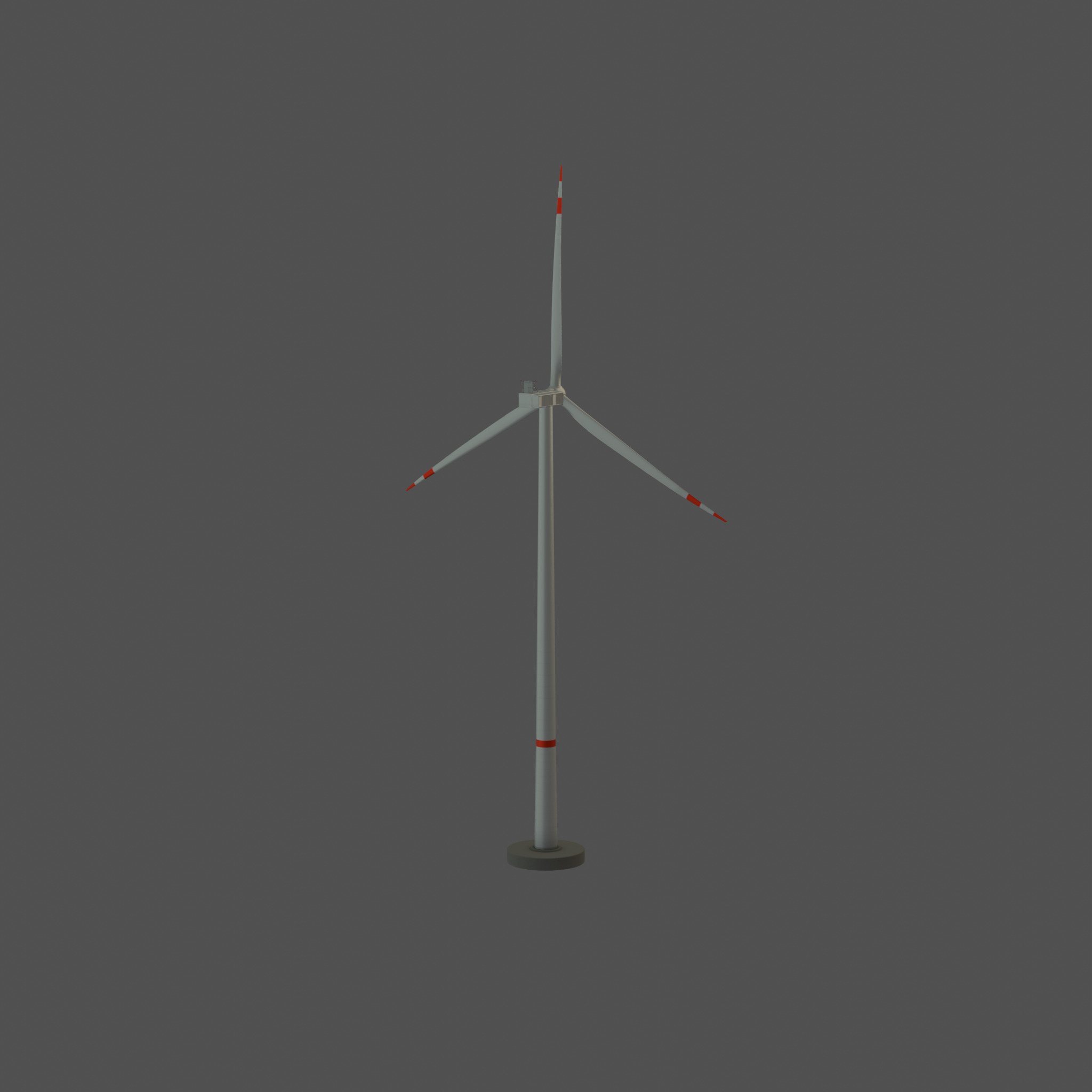 Wind-turbine with foundation V2 H-175 RD 172 m Low-poly 3D model_43