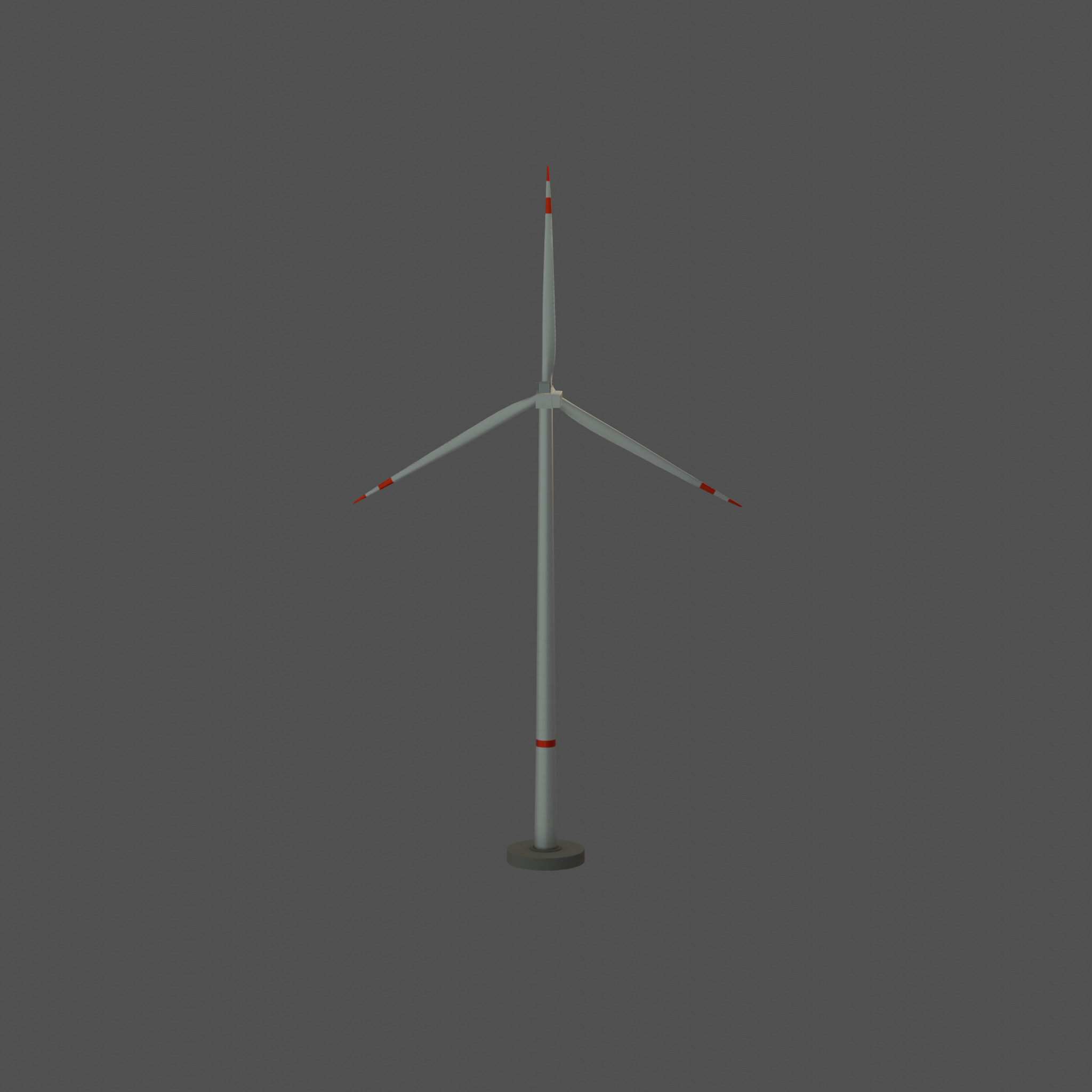 Wind-turbine with foundation V2 H-175 RD 172 m Low-poly 3D model_65