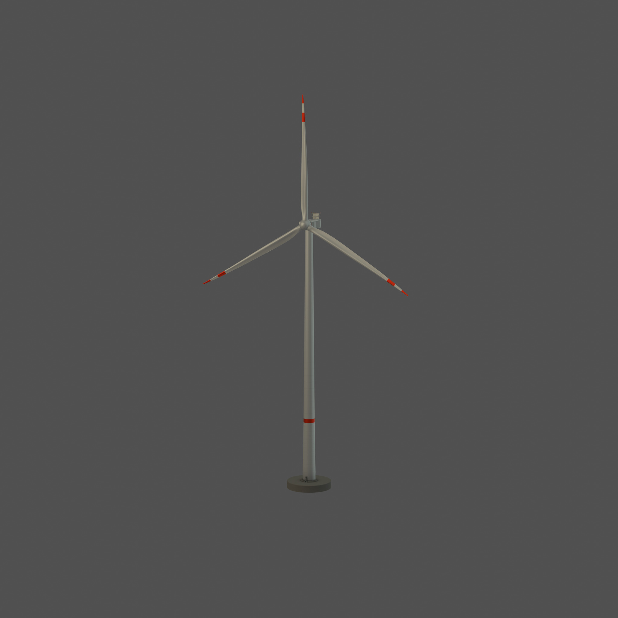 Wind-turbine with foundation V2 H-175 RD 172 m Low-poly 3D model_63
