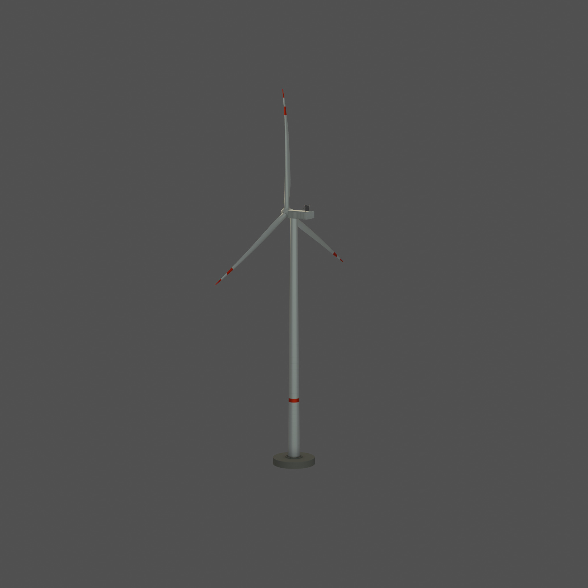 Wind-turbine with foundation V2 H-175 RD 172 m Low-poly 3D model_23