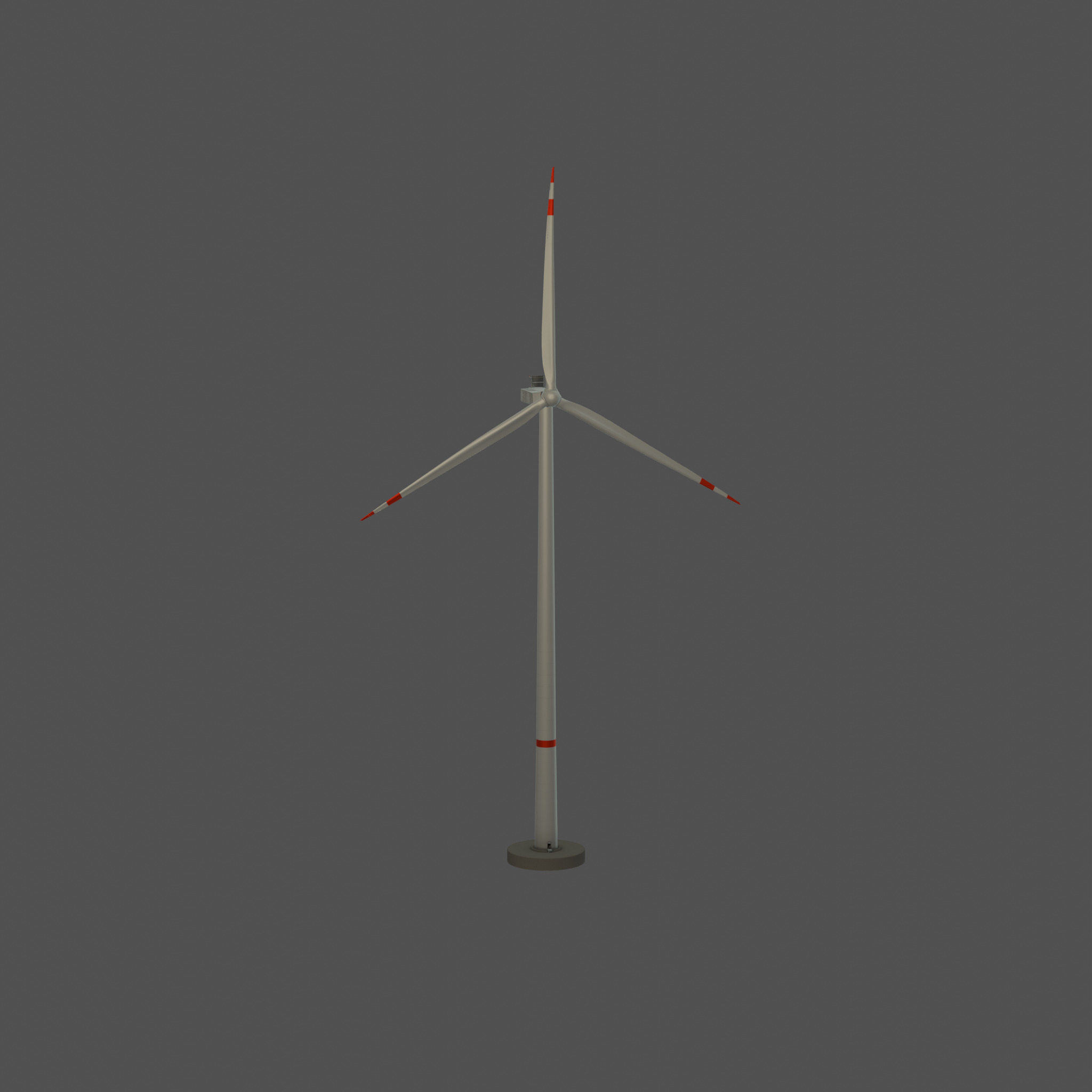 Wind-turbine with foundation V2 H-175 RD 172 m Low-poly 3D model_60