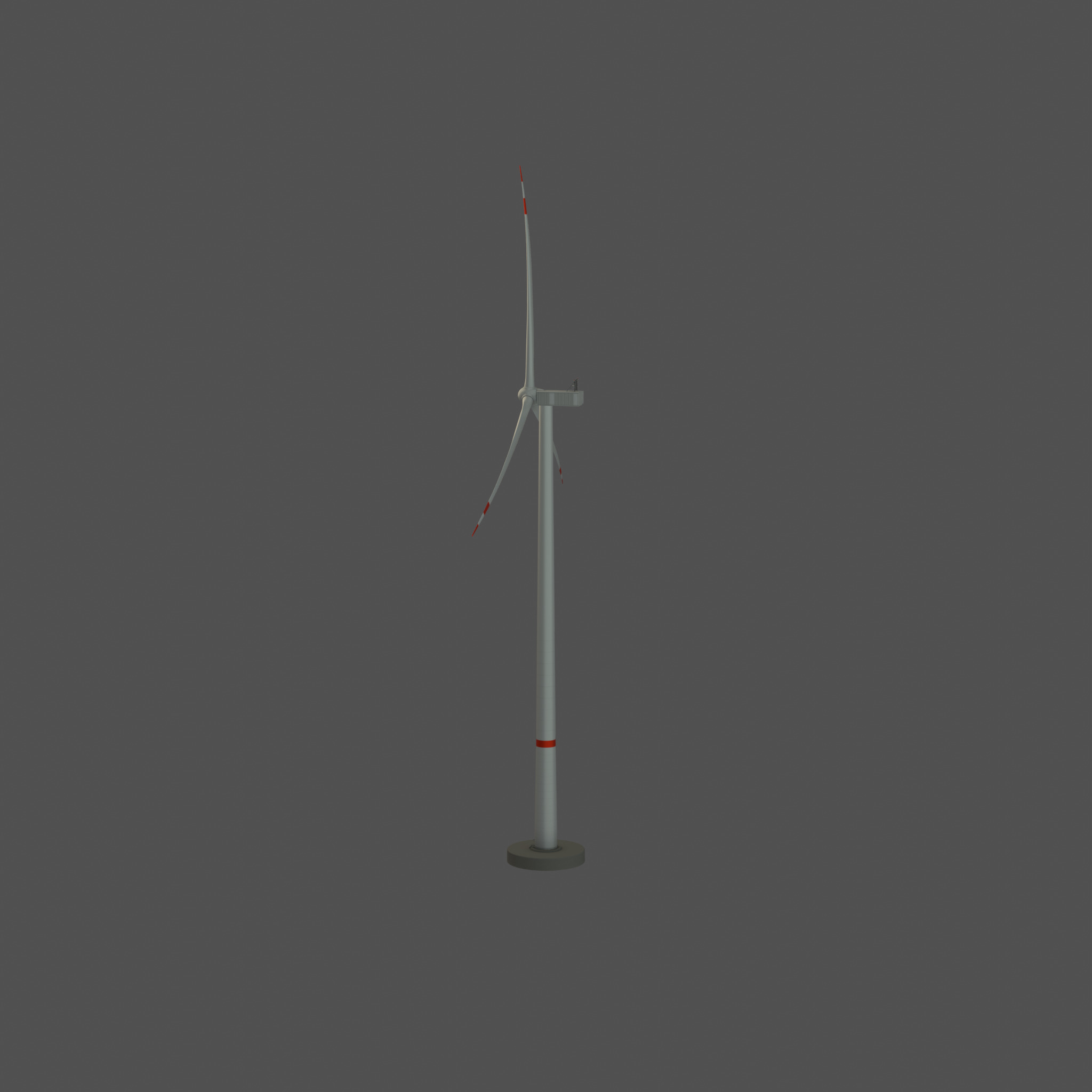 Wind-turbine with foundation V2 H-175 RD 172 m Low-poly 3D model_66