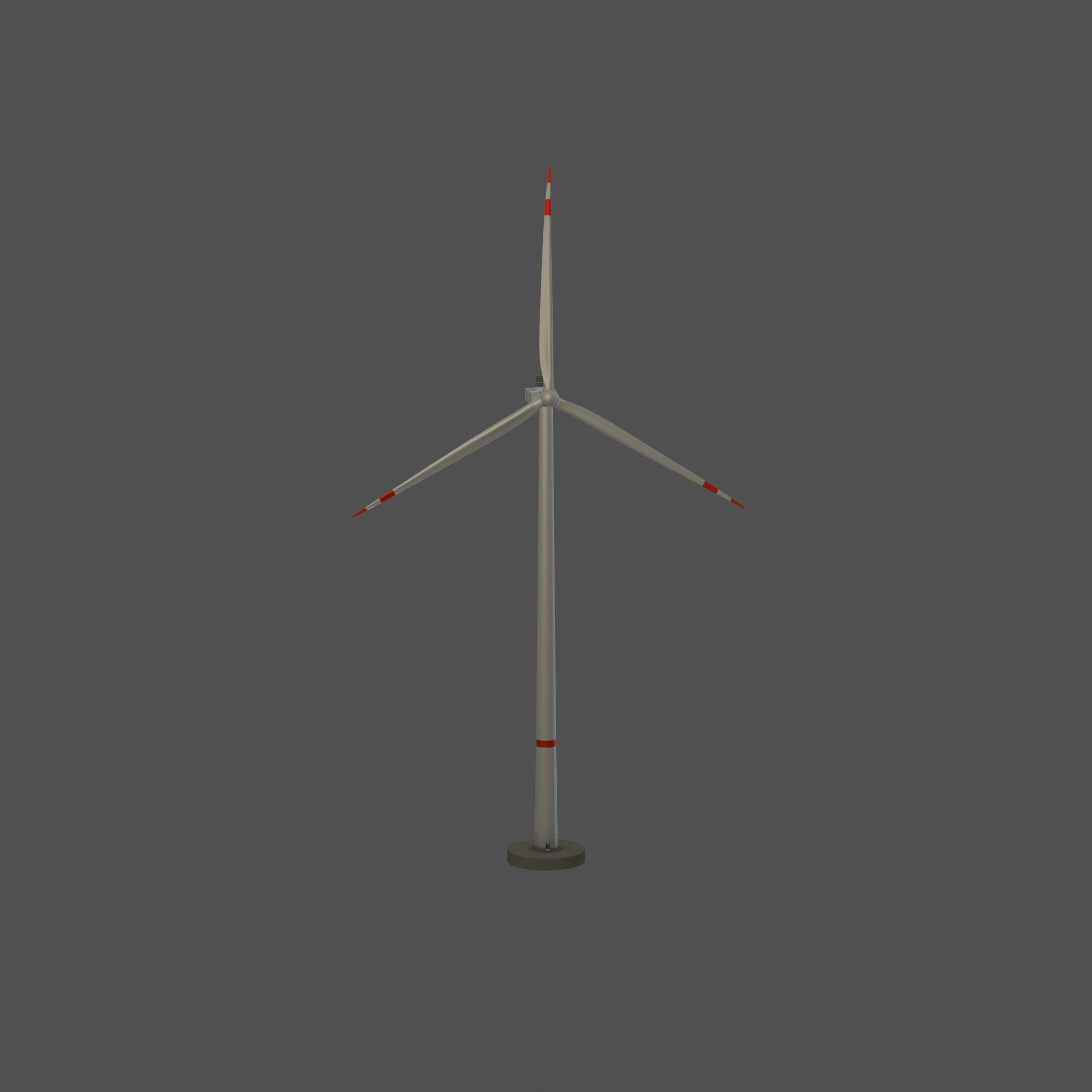 Wind-turbine with foundation V2 H-175 RD 172 m Low-poly 3D model_62