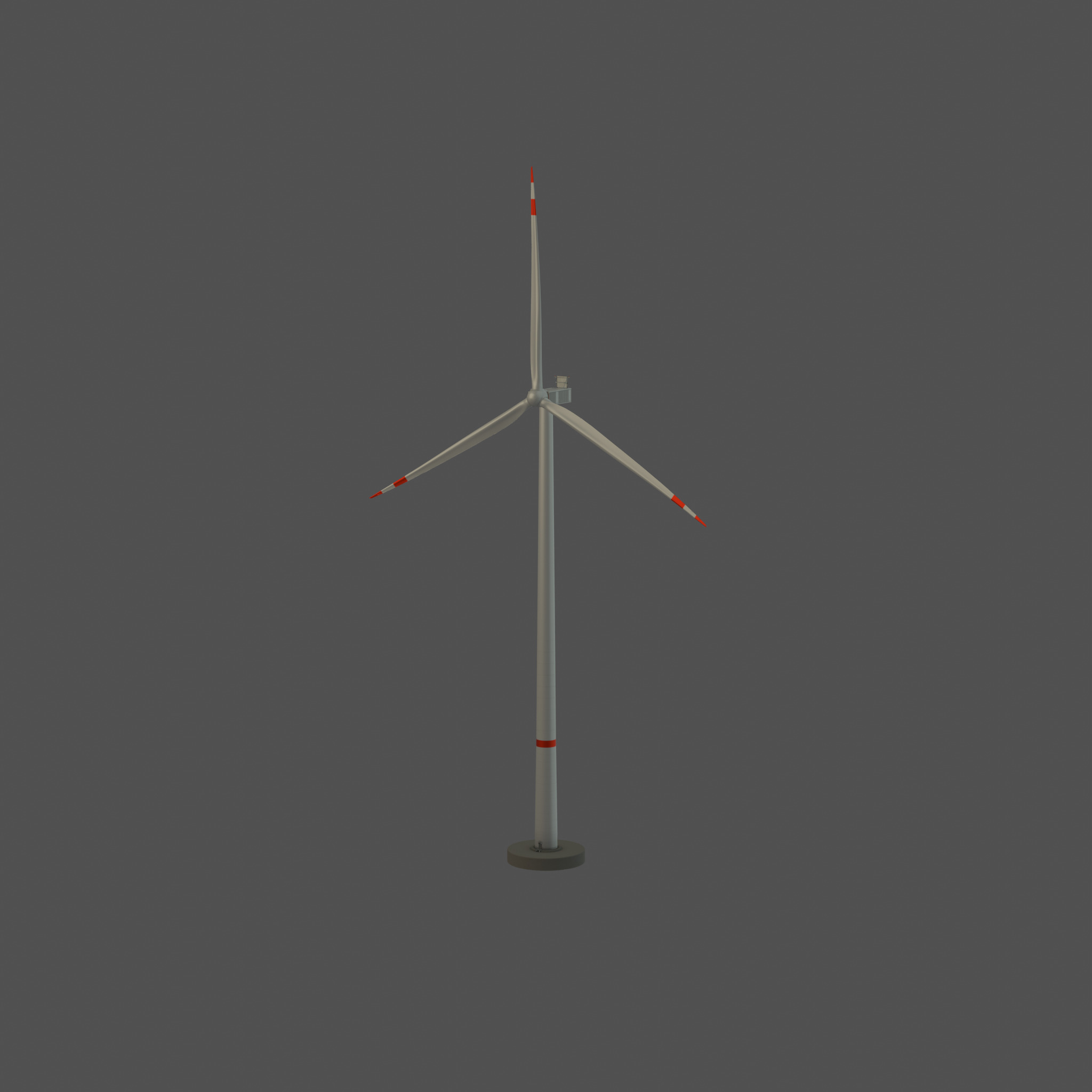 Wind-turbine with foundation V2 H-175 RD 172 m Low-poly 3D model_54
