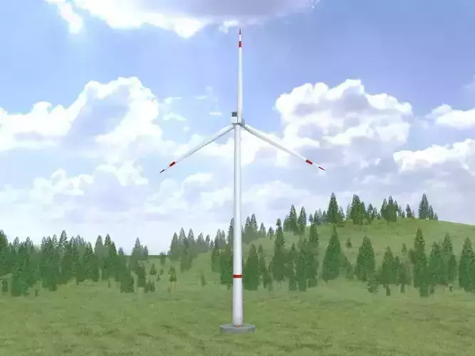 Wind-turbine with foundation V2 H-175 RD 172 m